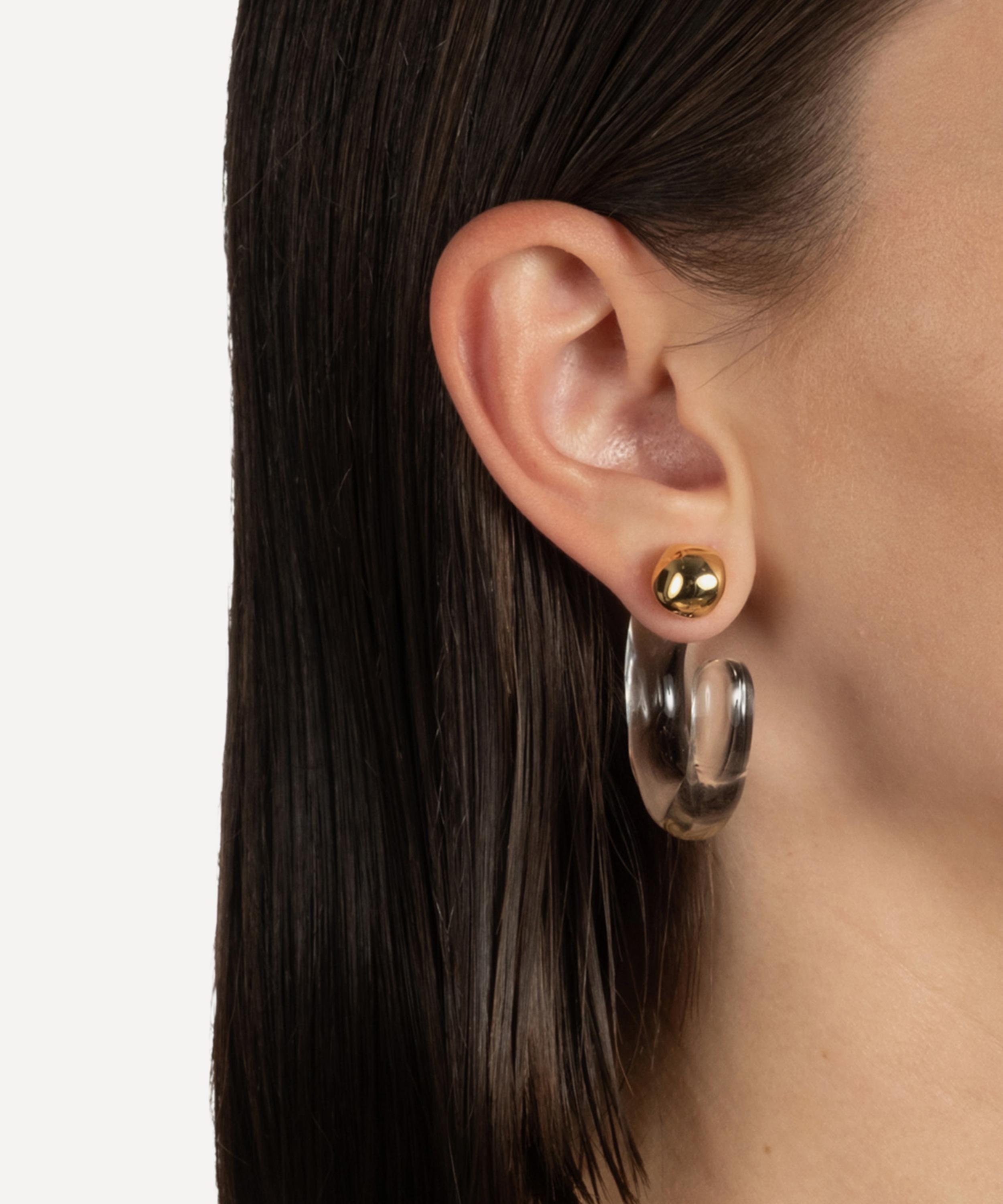 Alexis Bittar - 14ct Gold-Plated Liquid Lucite Front Back Hoop Earrings image number 3