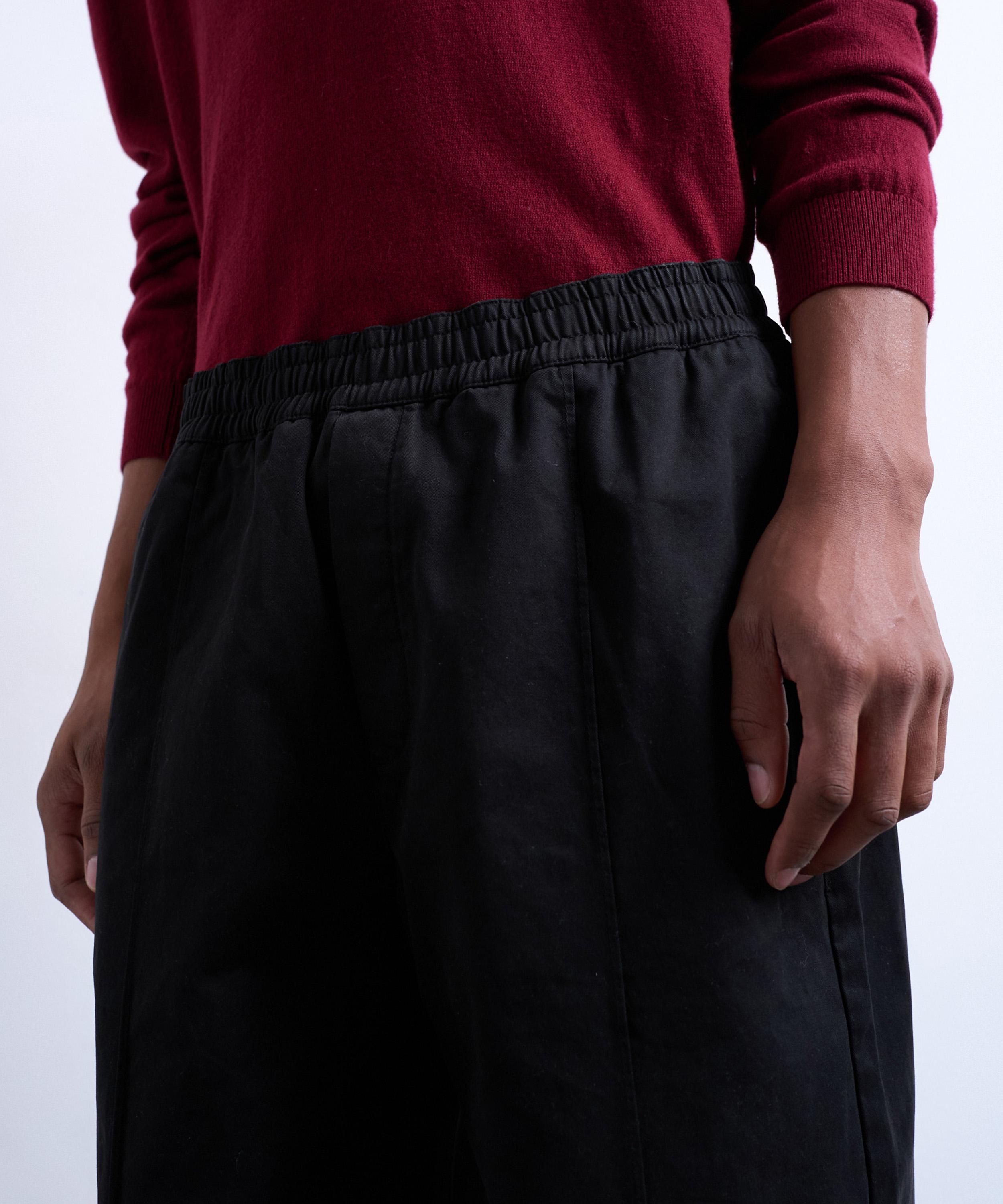TOPMAN - Black Baggy Twill Pintuck Trousers image number 2