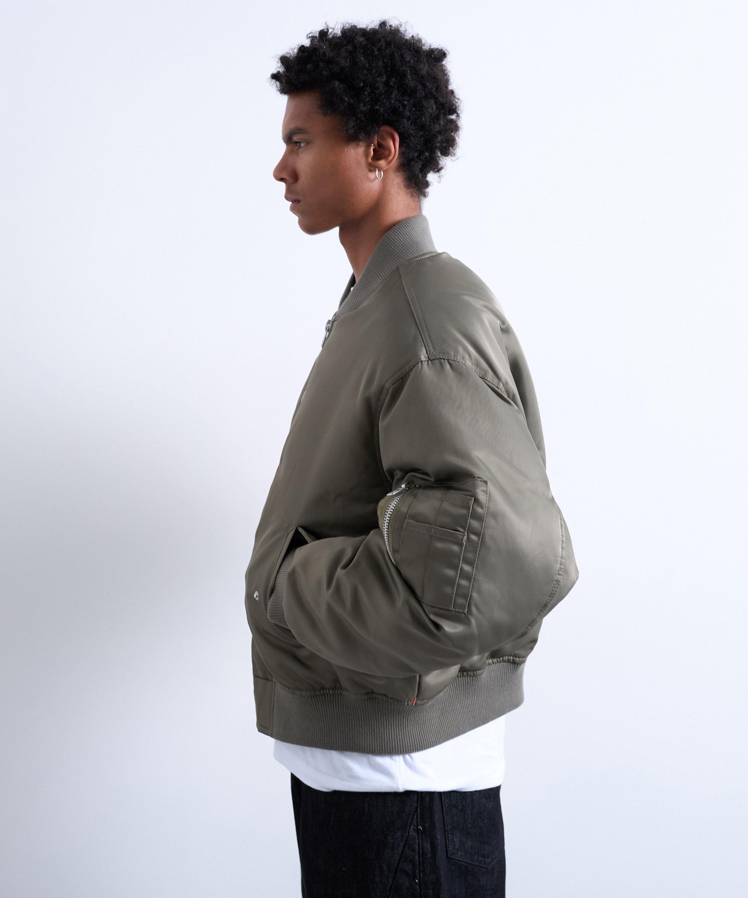 TOPMAN - Khaki MA1 Bomber Jacket image number 2
