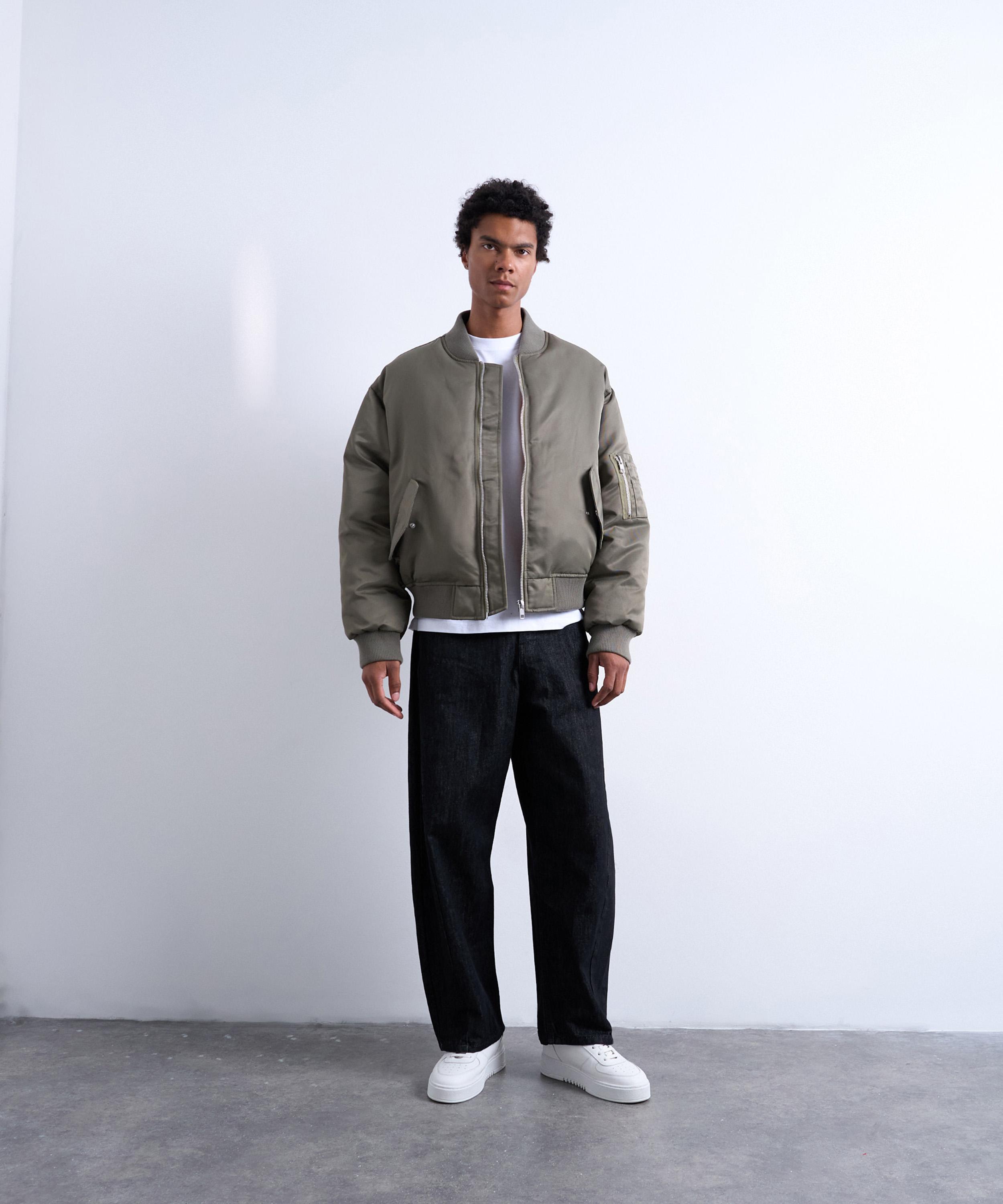 TOPMAN - Khaki MA1 Bomber Jacket image number 4