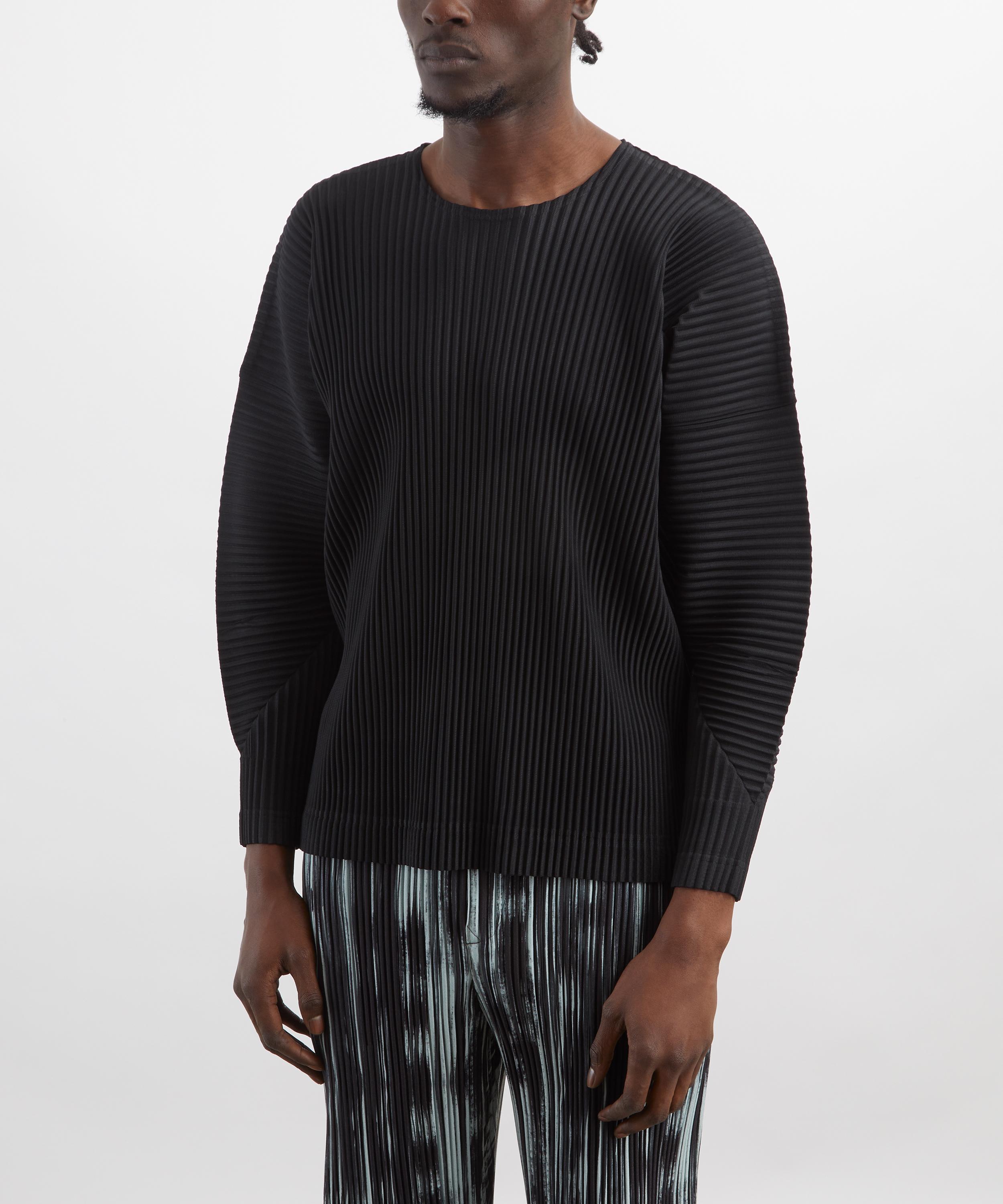 HOMME PLISS&Eacute; ISSEY MIYAKE - MC JANUARY Black Pleated Long-Sleeve Top image number 2