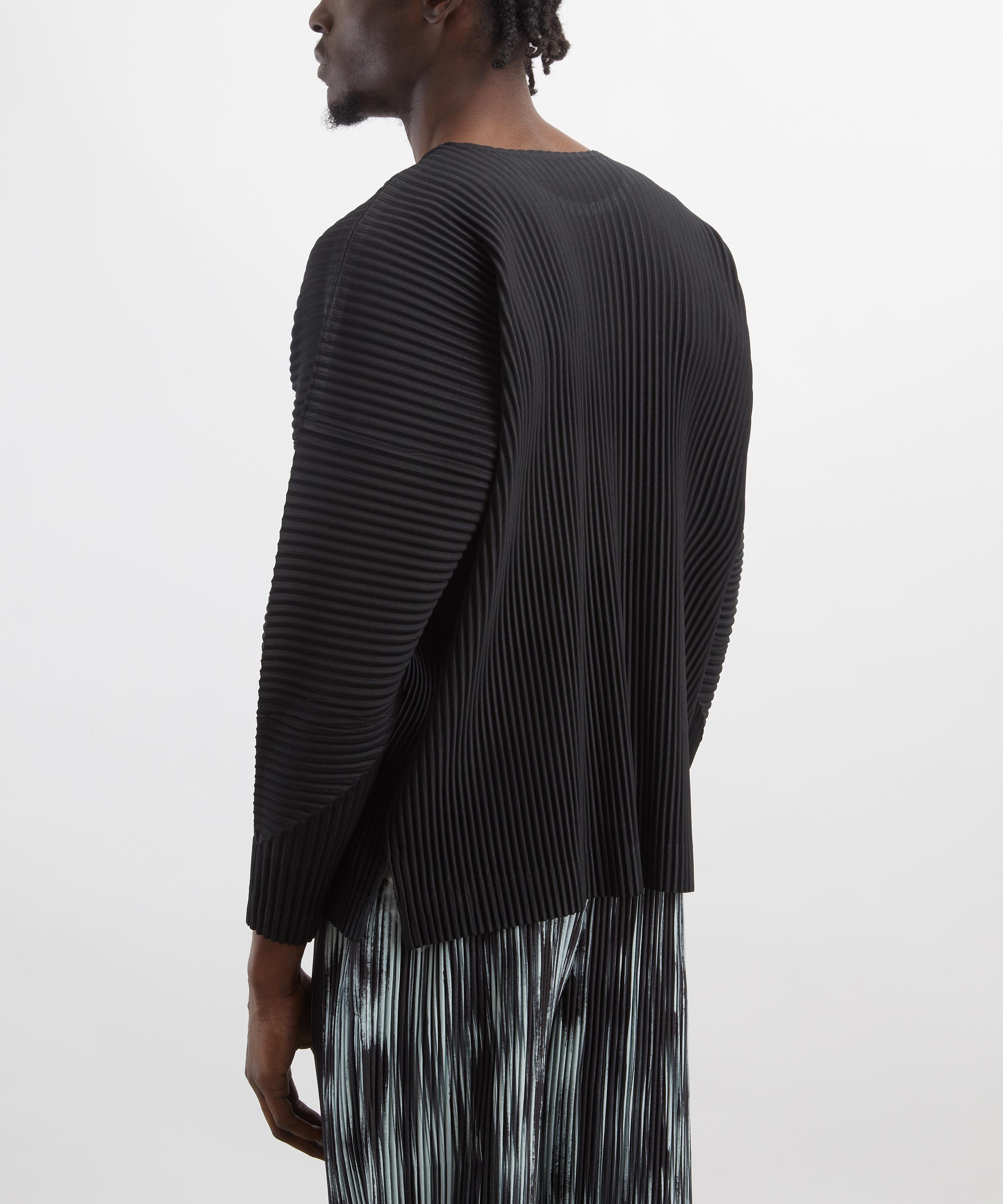 HOMME PLISS&Eacute; ISSEY MIYAKE - MC JANUARY Black Pleated Long-Sleeve Top image number 3