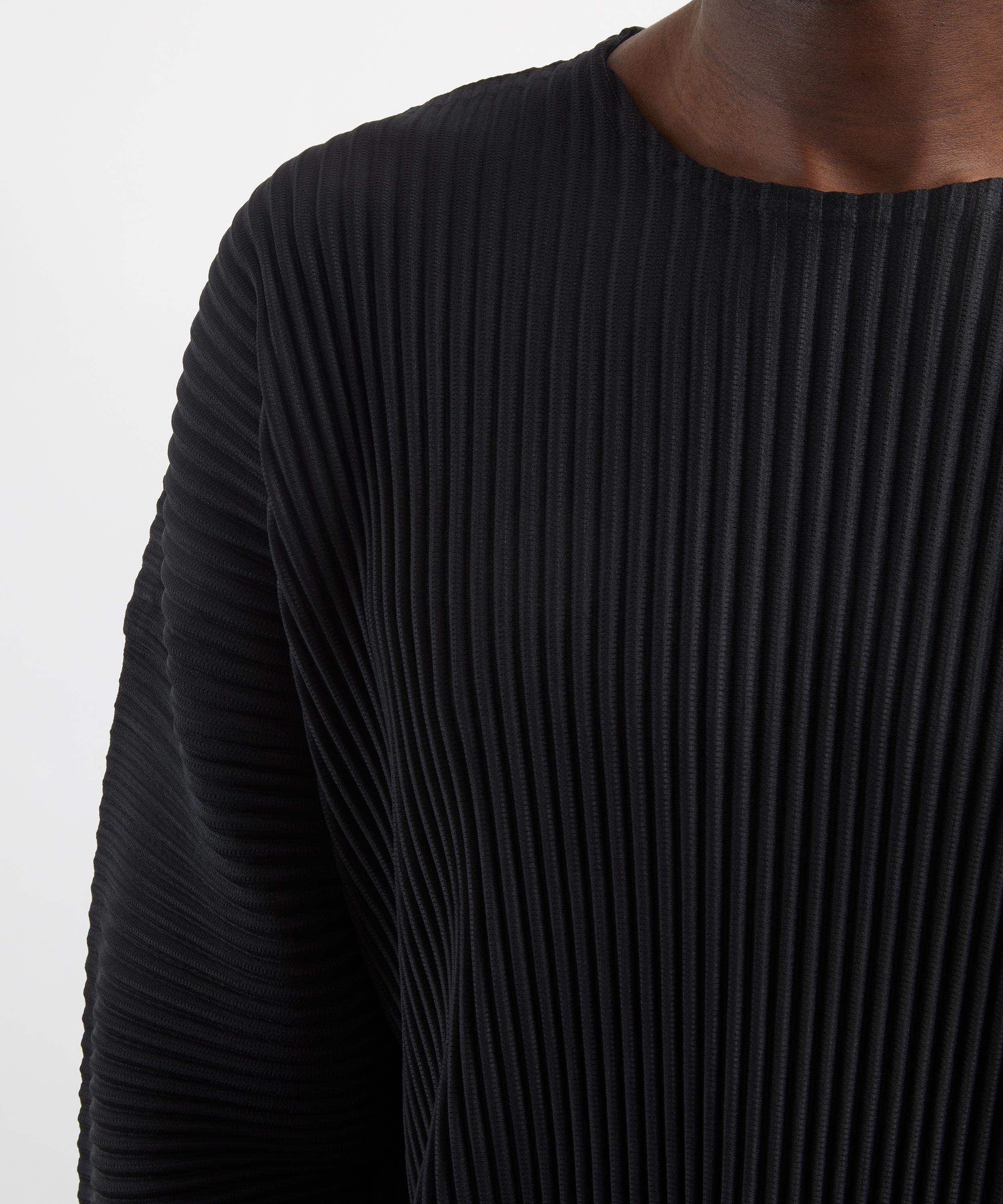 HOMME PLISS&Eacute; ISSEY MIYAKE - MC JANUARY Black Pleated Long-Sleeve Top image number 4