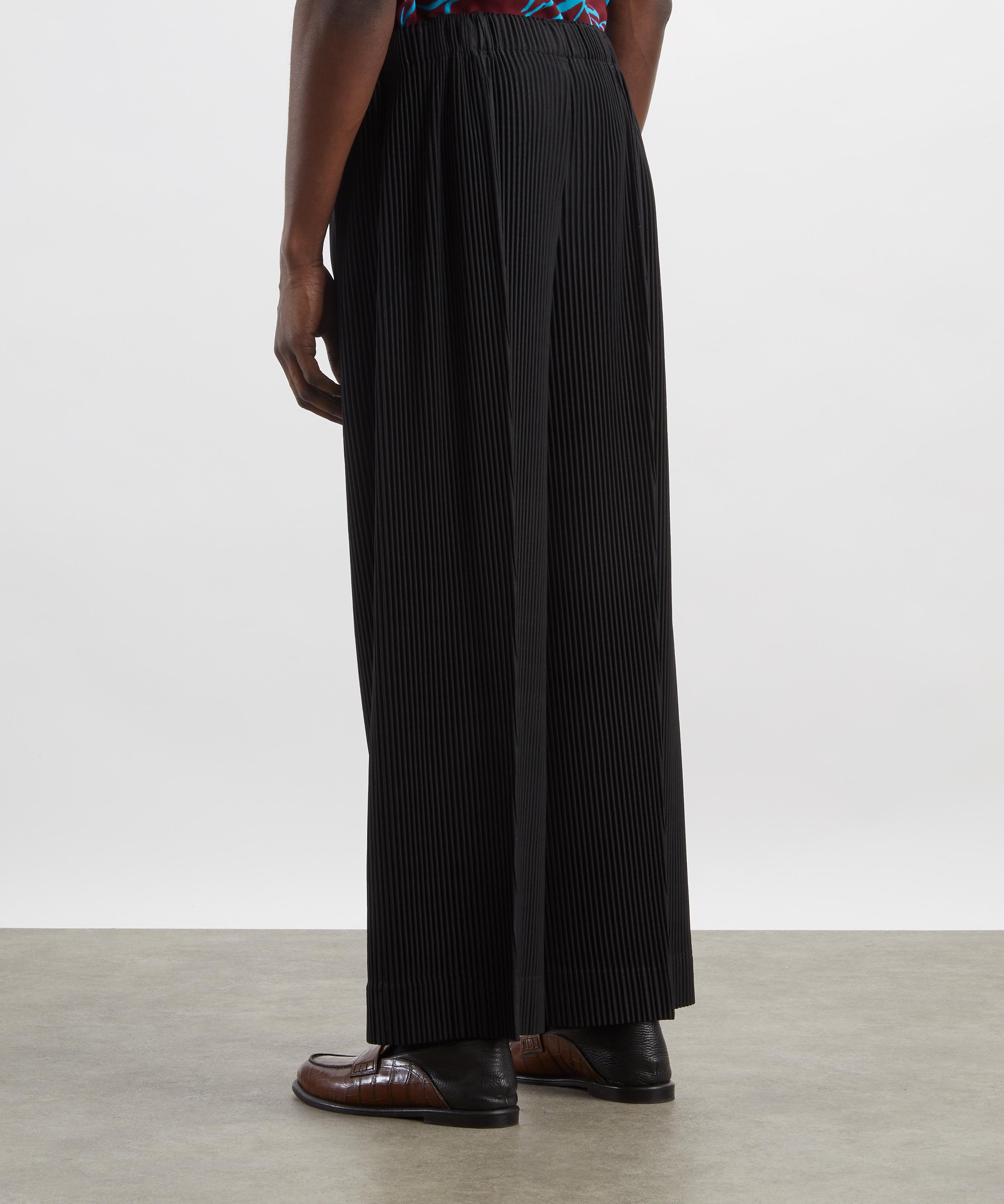 HOMME PLISS&Eacute; ISSEY MIYAKE - MC JANUARY Black Pleated Straight-Leg Trousers image number 3