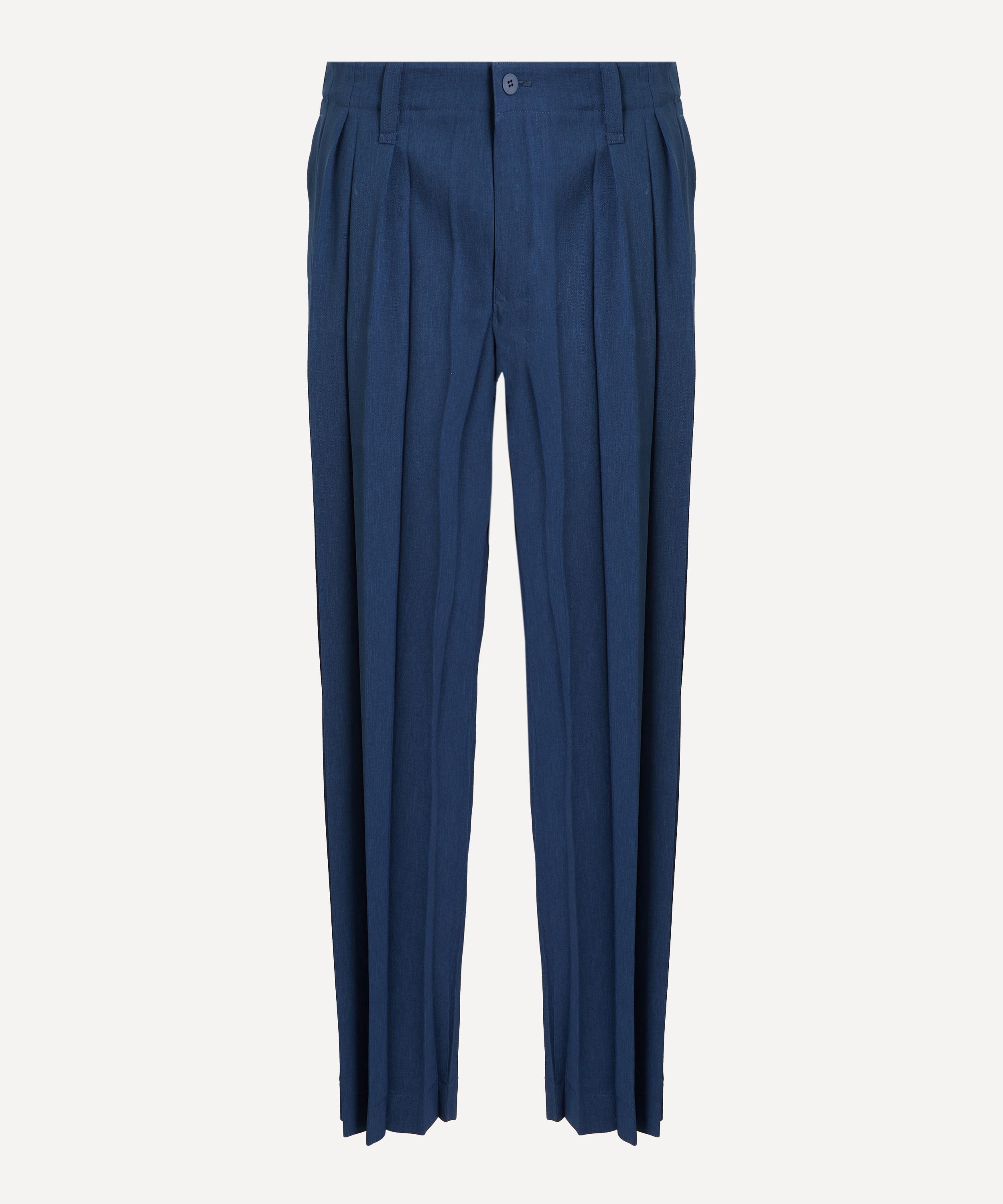 HOMME PLISS&Eacute; ISSEY MIYAKE - EDGE ENSEMBLE Navy Trousers