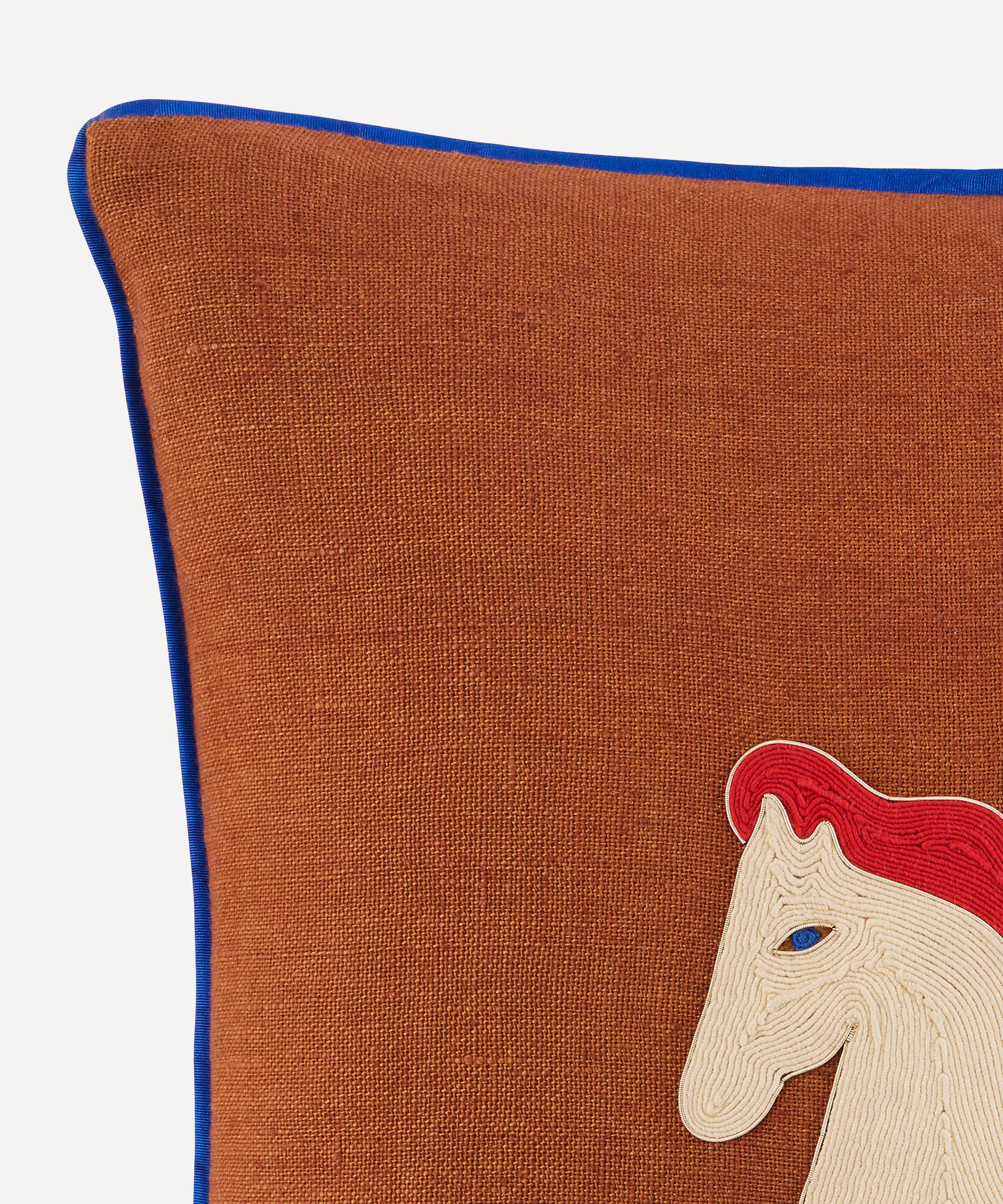 Jonathan Adler - Playa Horse Linen Cushion image number 2