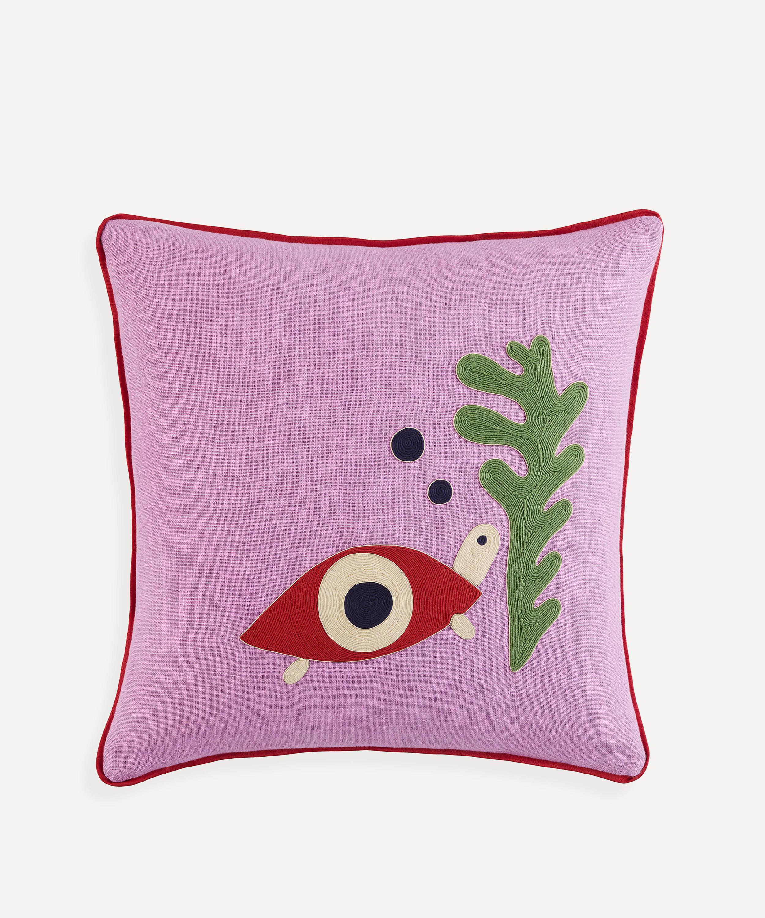 Jonathan Adler - Playa Turtle Linen Cushion