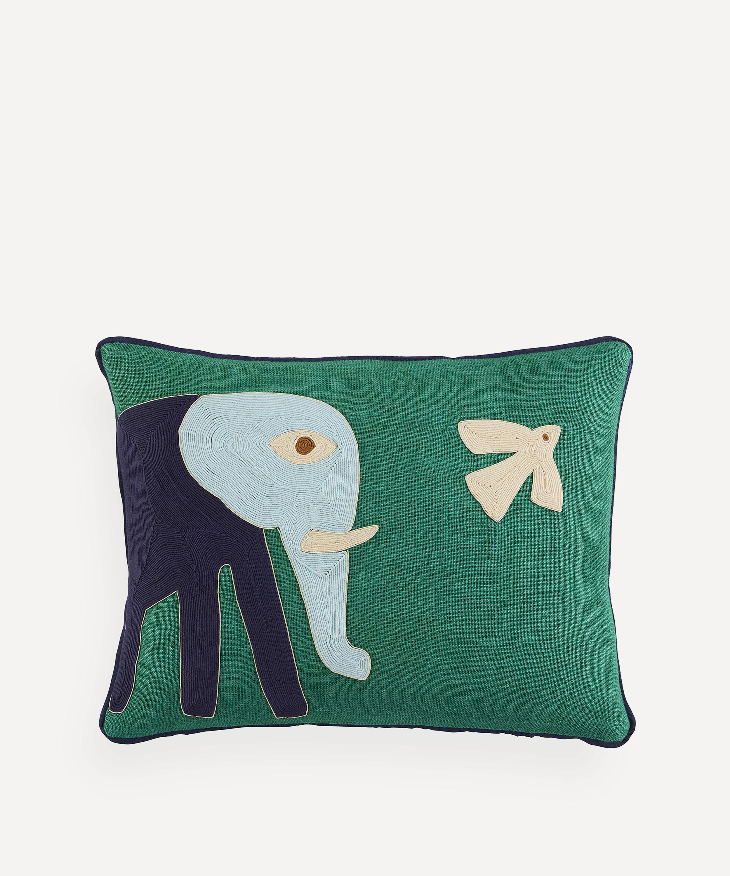 Jonathan Adler - Playa Elephant Linen Cushion