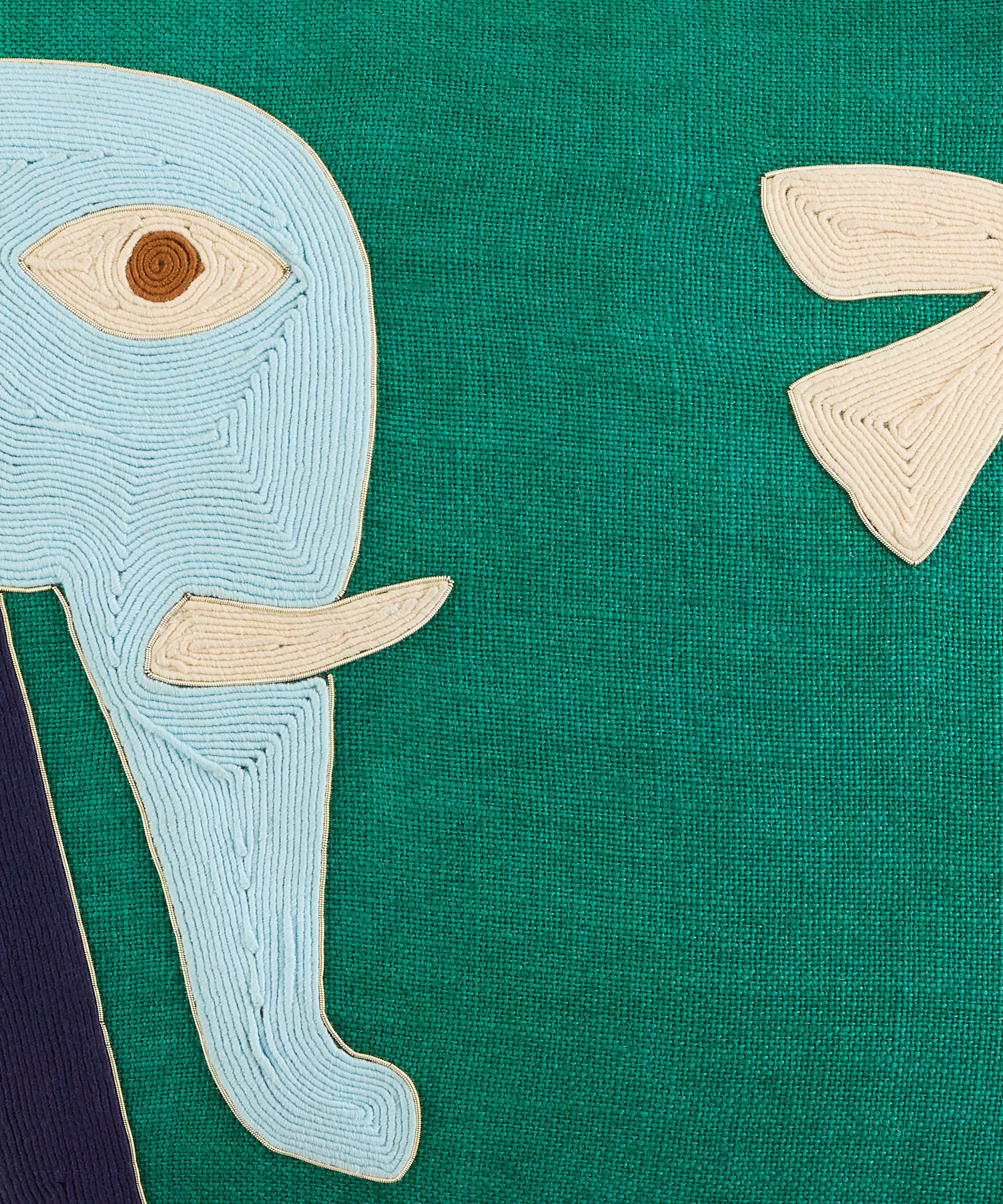 Jonathan Adler - Playa Elephant Linen Cushion image number 1