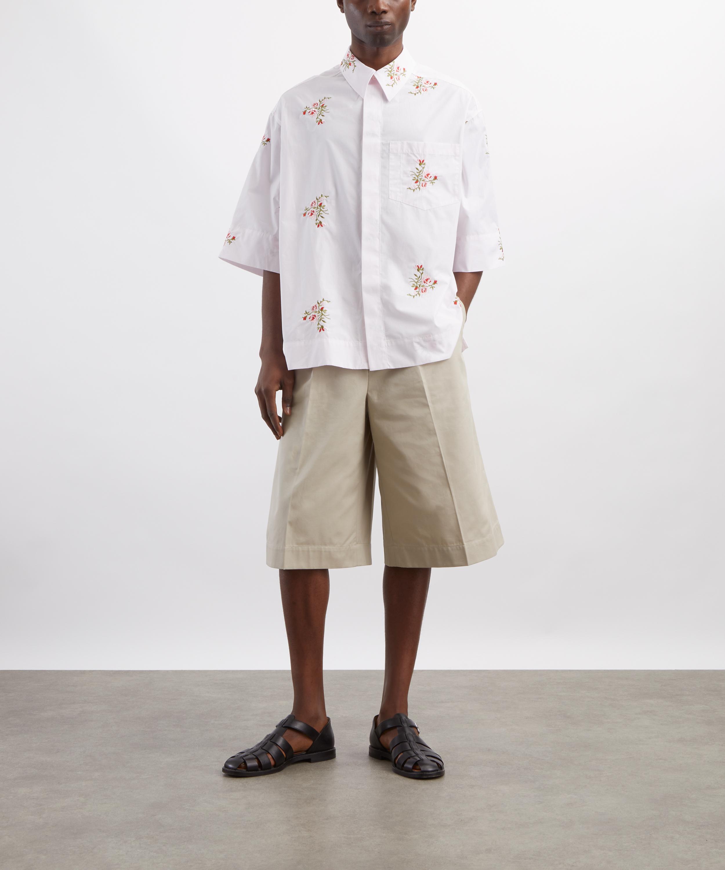 Simone Rocha - Tailored Wide-Leg Belt Loop Tab Shorts image number 1