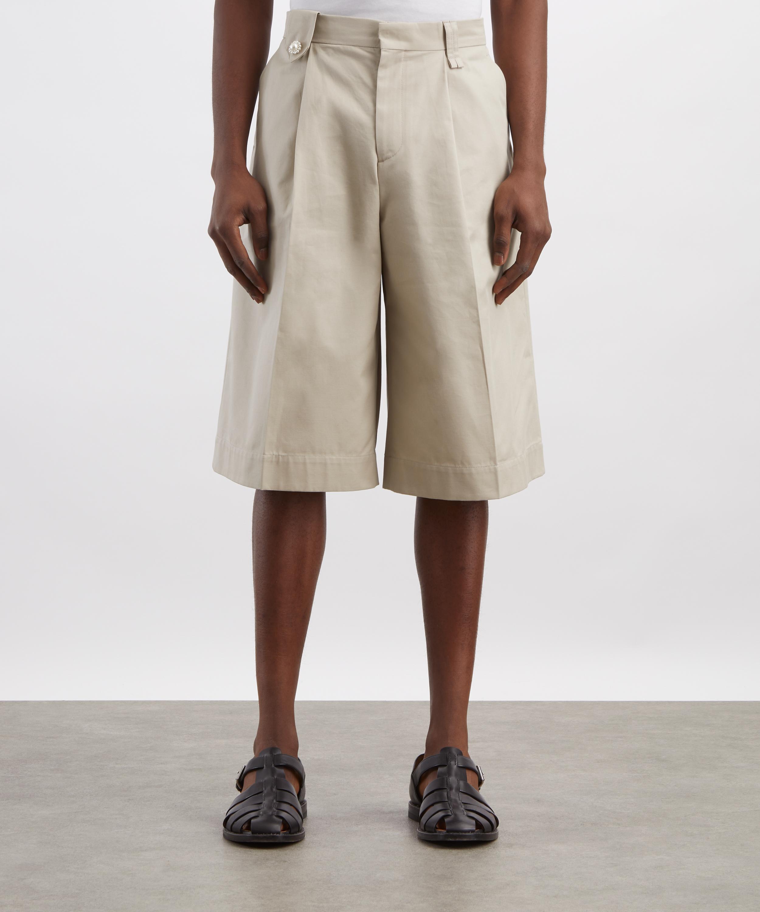 Simone Rocha - Tailored Wide-Leg Belt Loop Tab Shorts image number 2