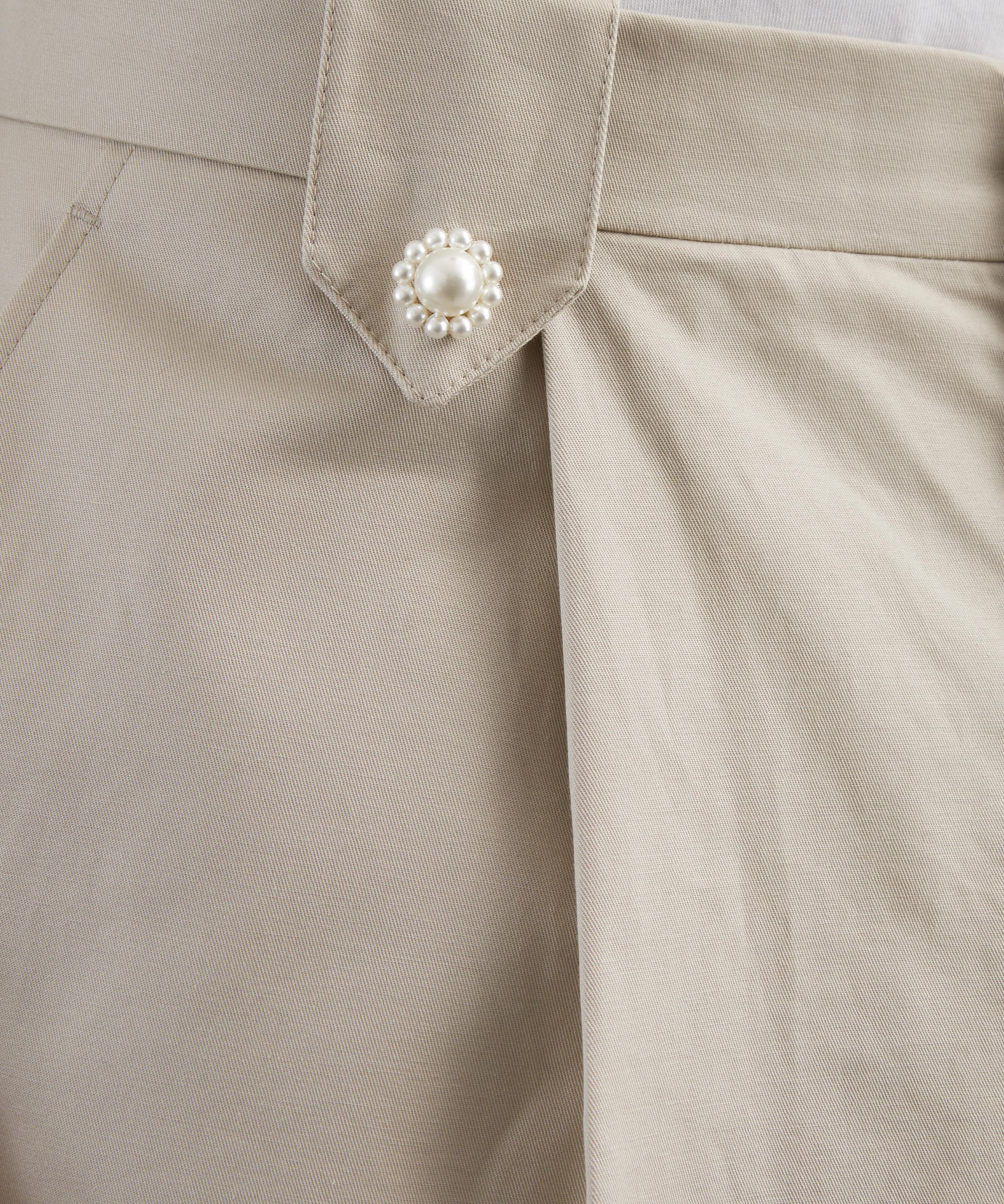 Simone Rocha - Tailored Wide-Leg Belt Loop Tab Shorts image number 4