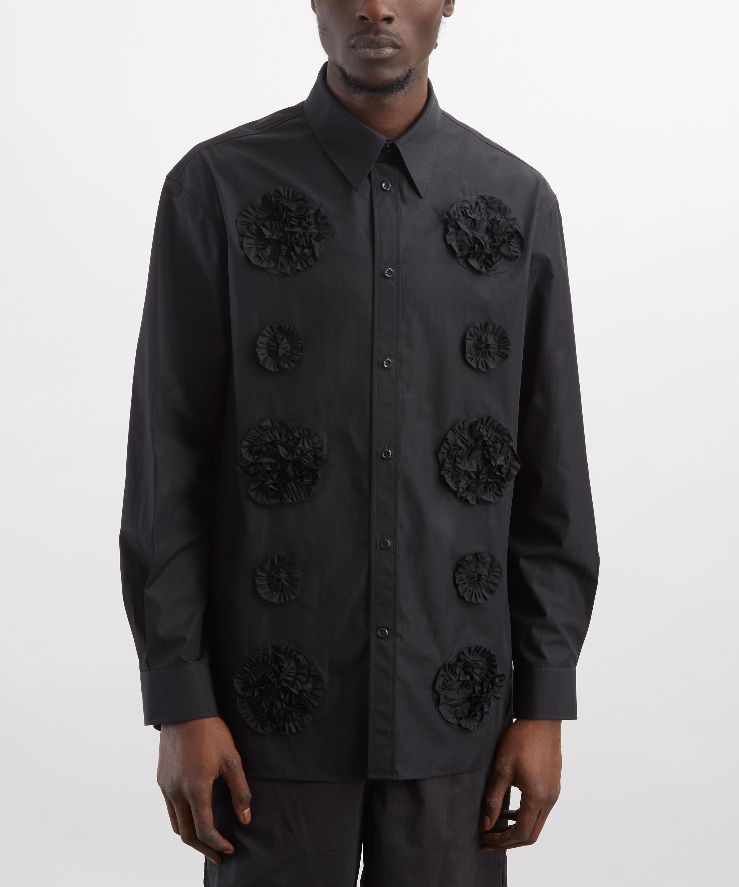 Simone Rocha - Black Frill Flower Easy Shirt&nbsp; image number 2