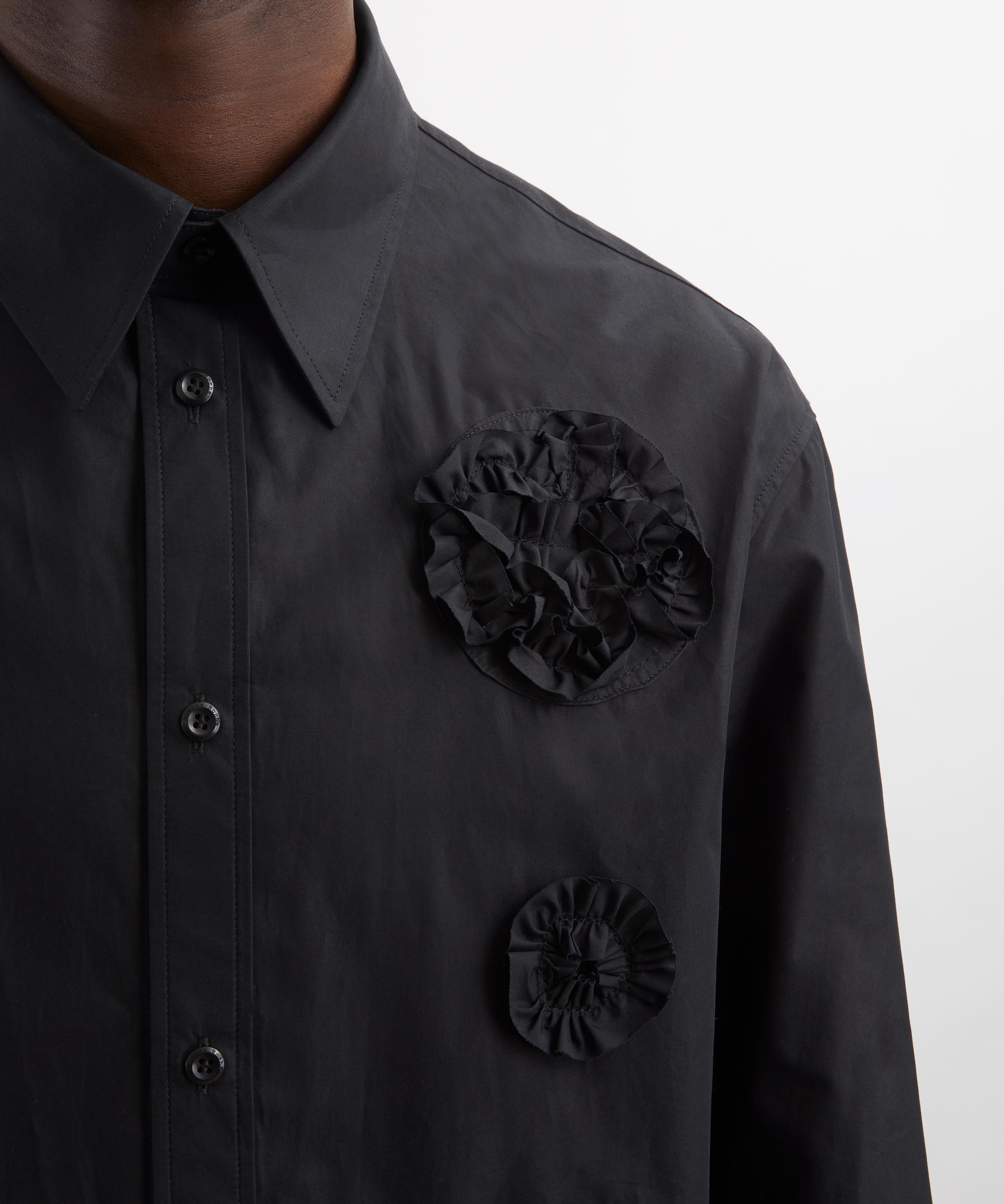 Simone Rocha - Black Frill Flower Easy Shirt&nbsp; image number 4