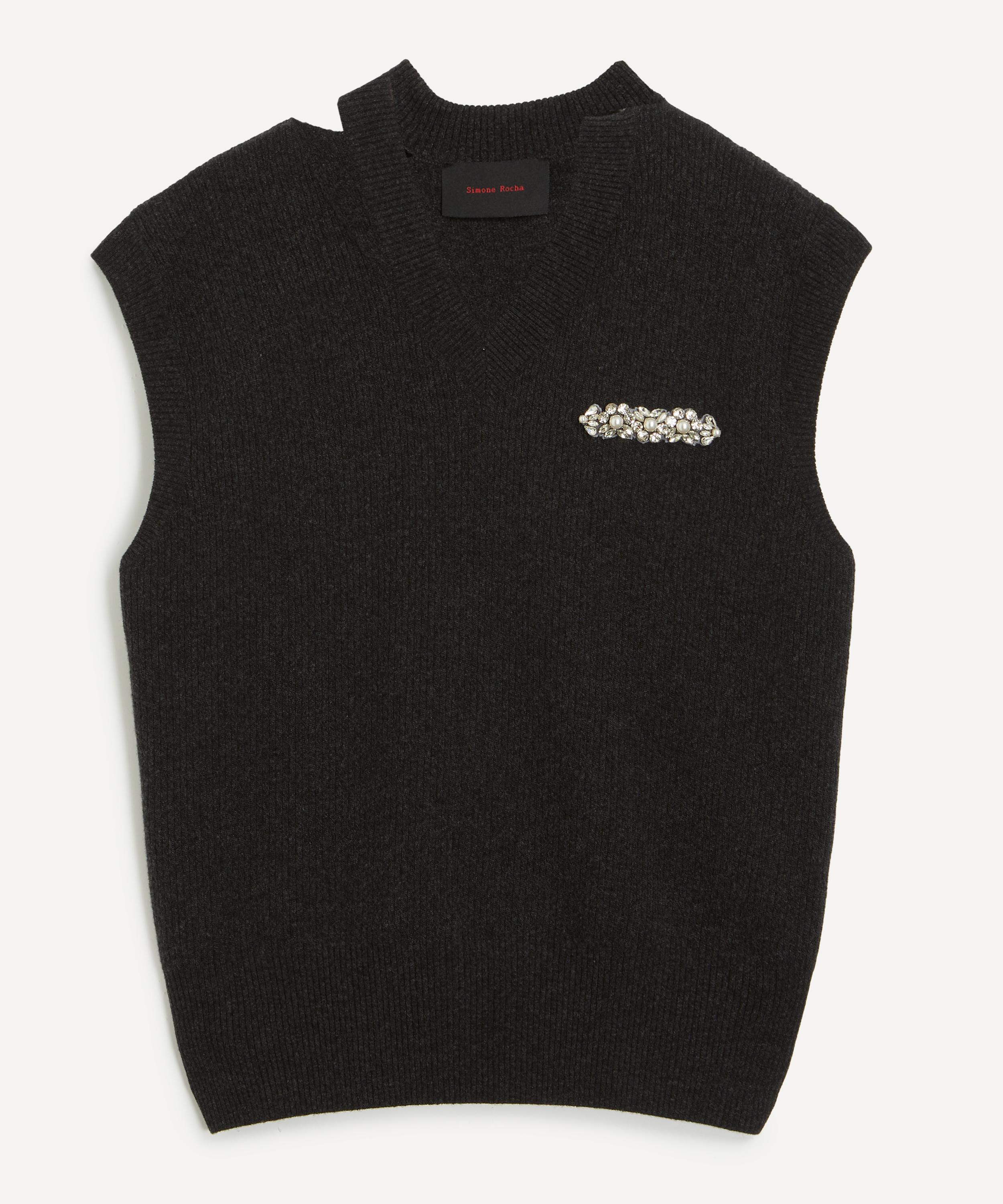 Simone Rocha - Embellished Merino Seam Bite Vest