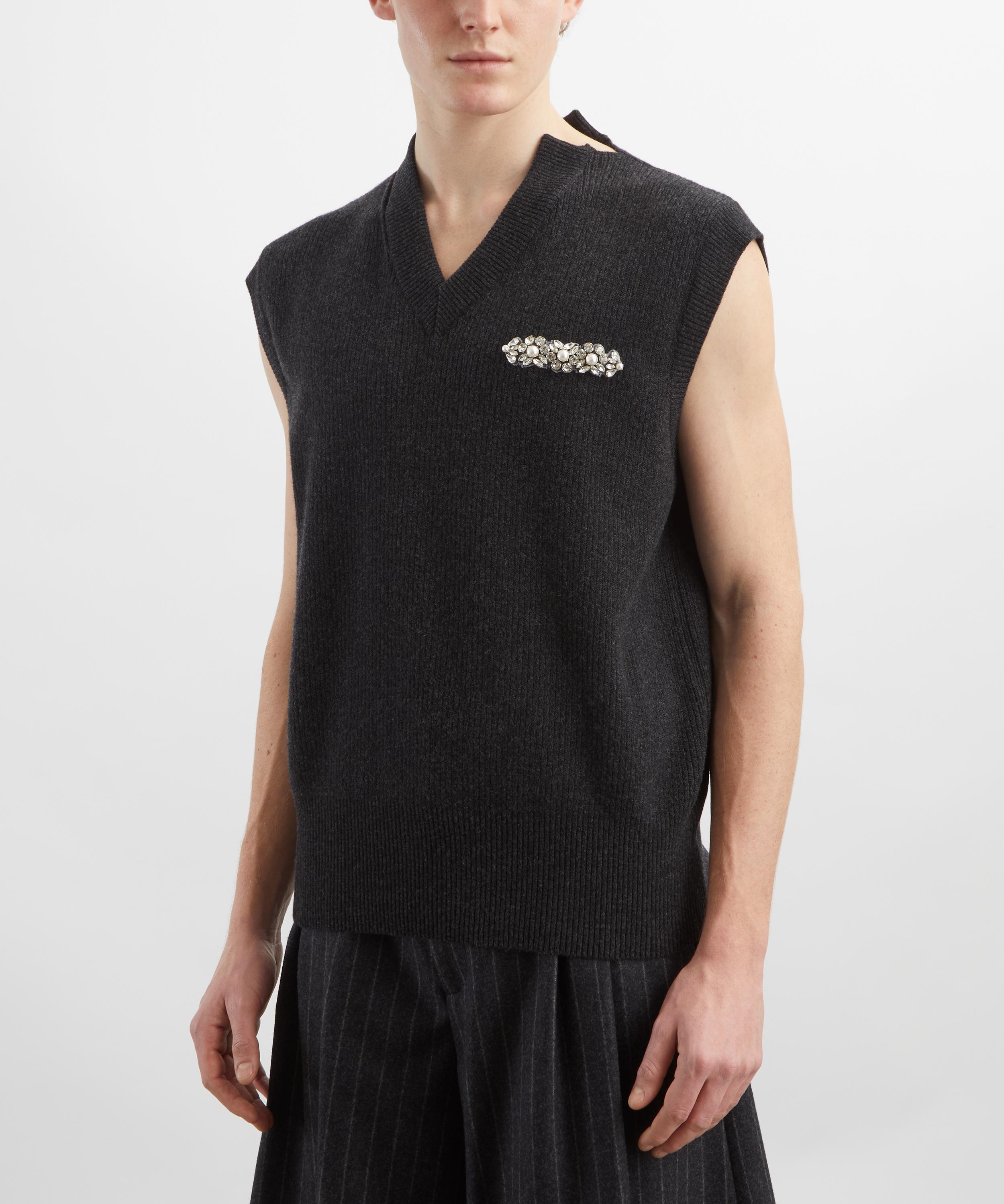 Simone Rocha - Embellished Merino Seam Bite Vest image number 2