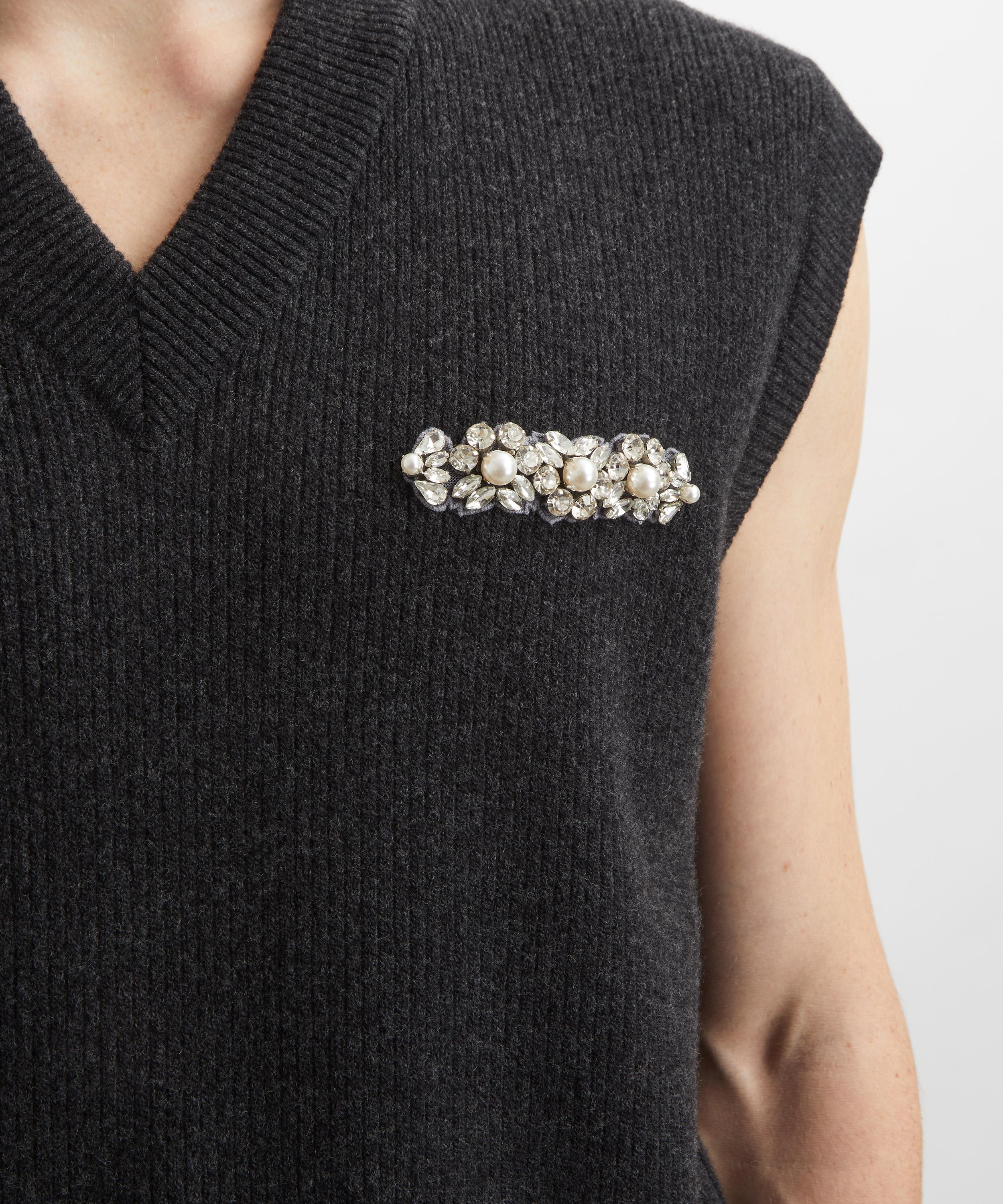 Simone Rocha - Embellished Merino Seam Bite Vest image number 4
