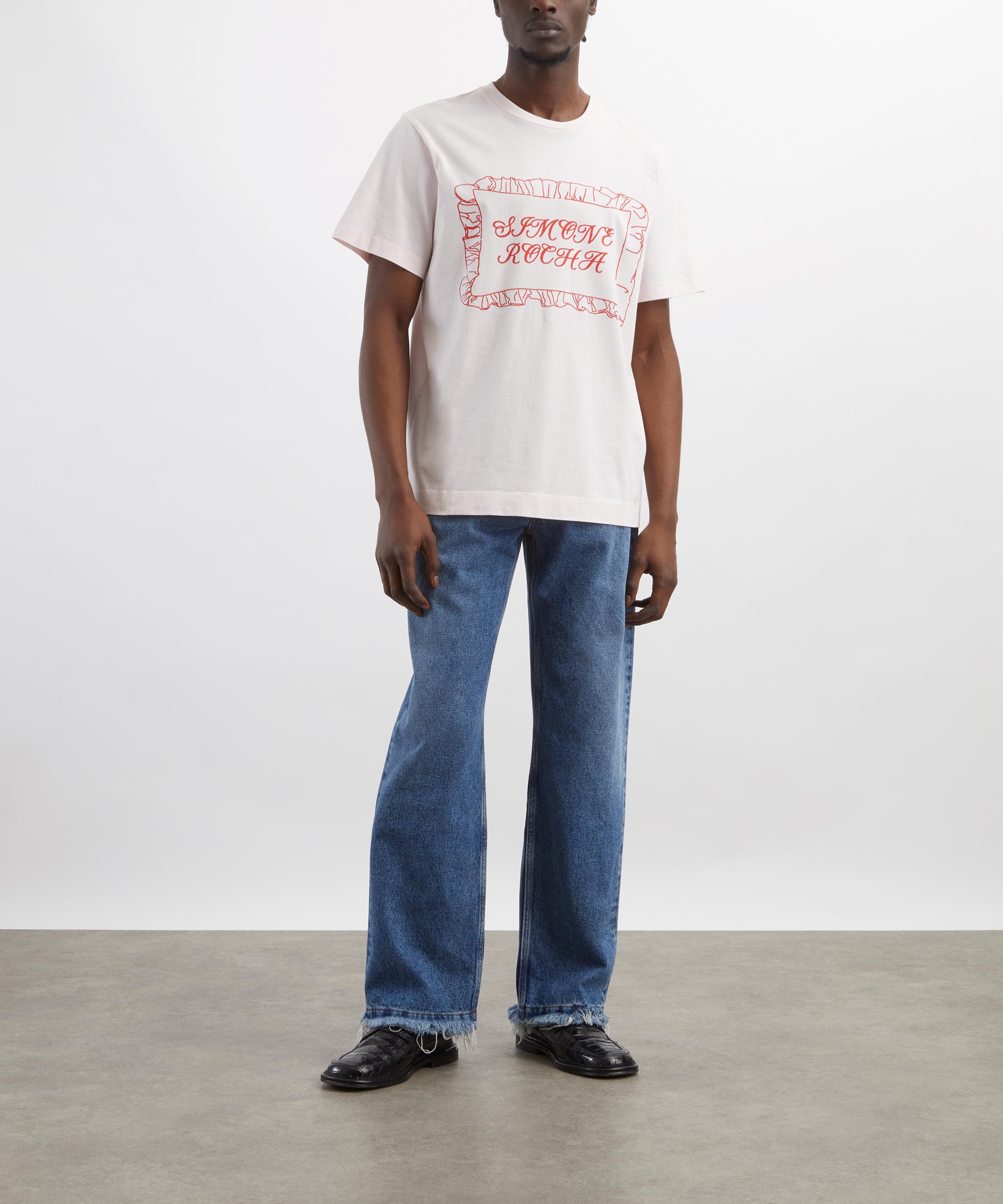 Simone Rocha - Pale Pink Pillowcase Logo Print T-Shirt&nbsp; image number 1