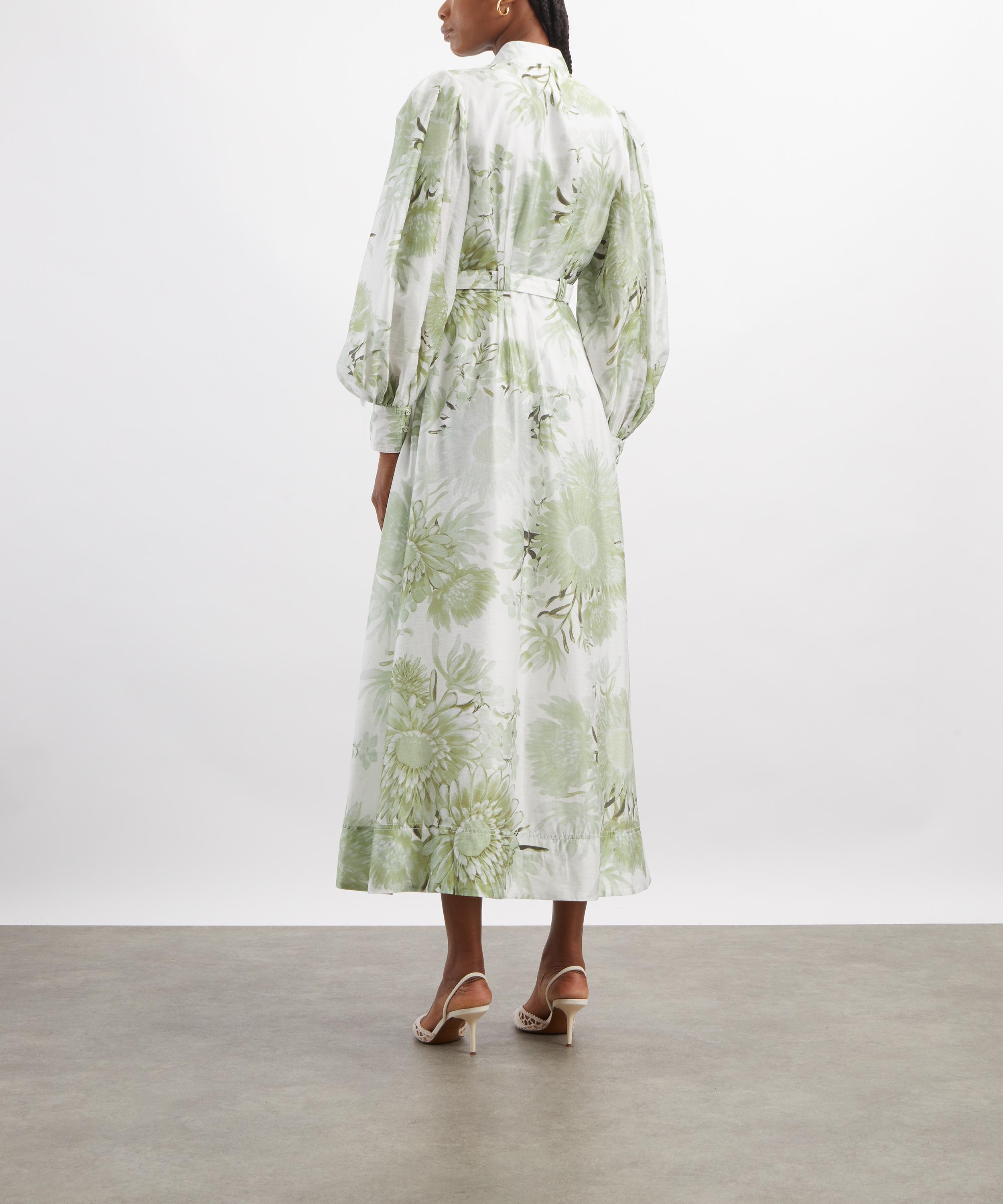 Aje - Reflector Olive Native Flower Shirt Dress image number 3