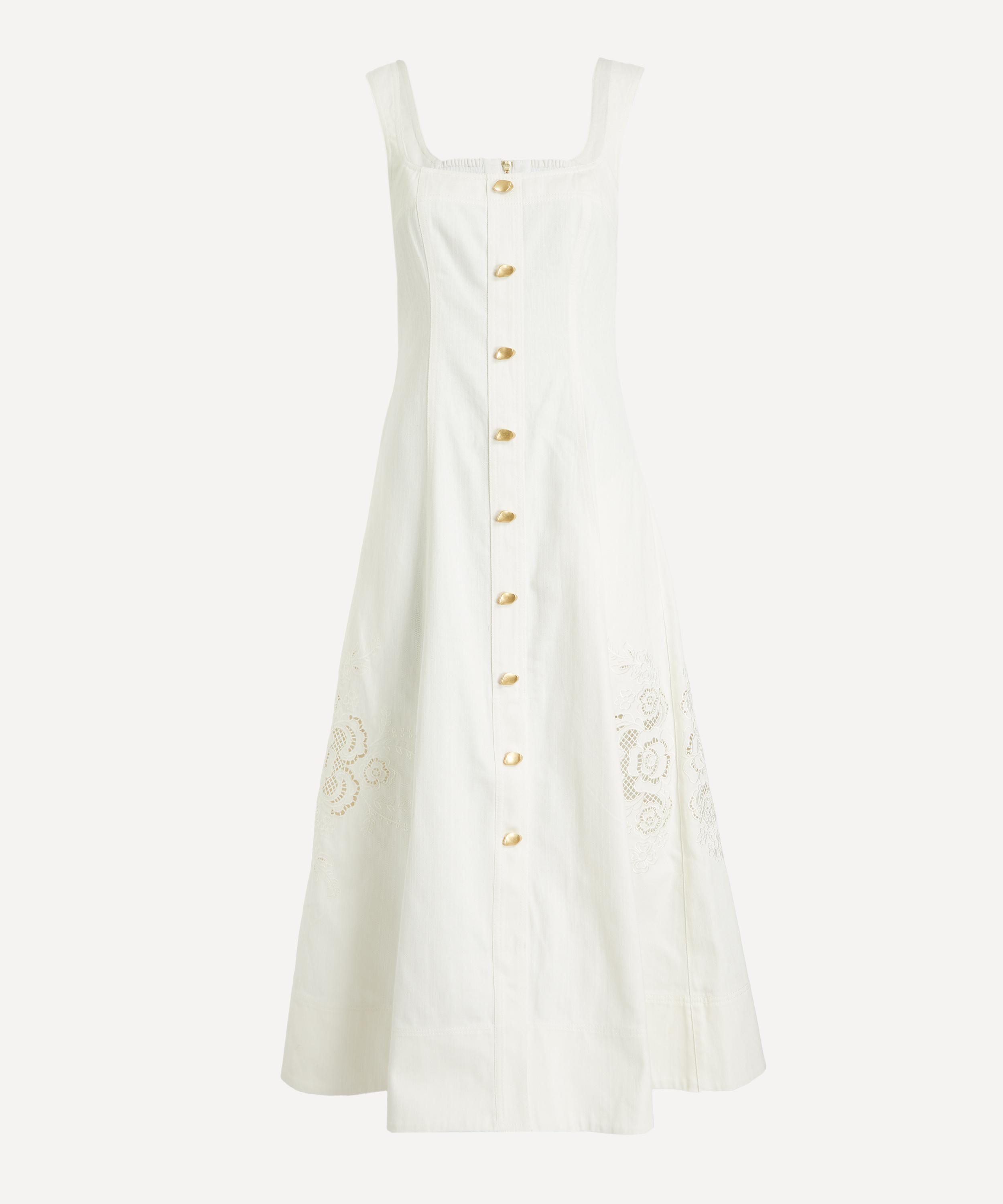 Aje - Halo Embroidered Midi Dress