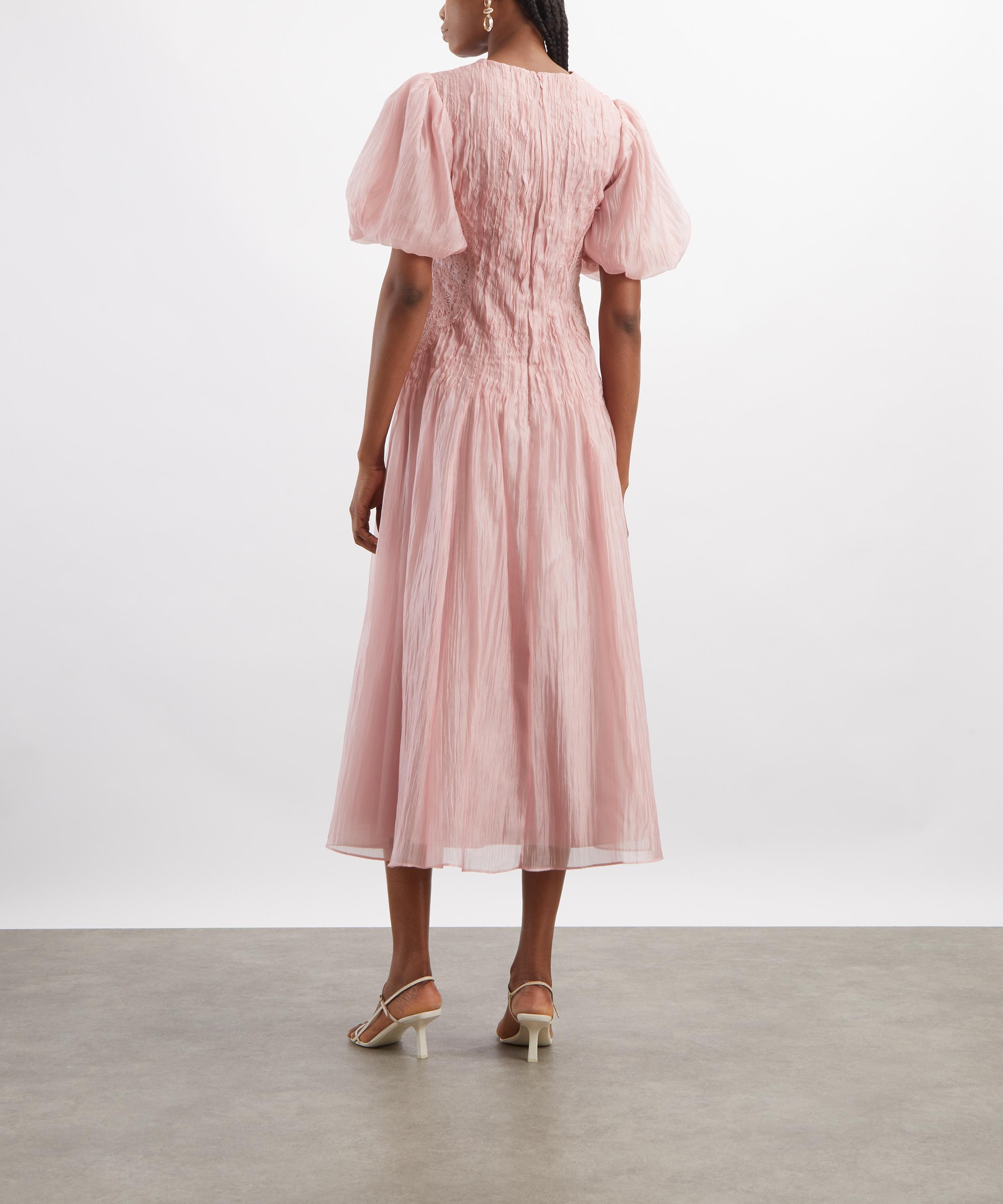 Aje - Ophelia Lace Fawn Pink Midi Dress image number 3