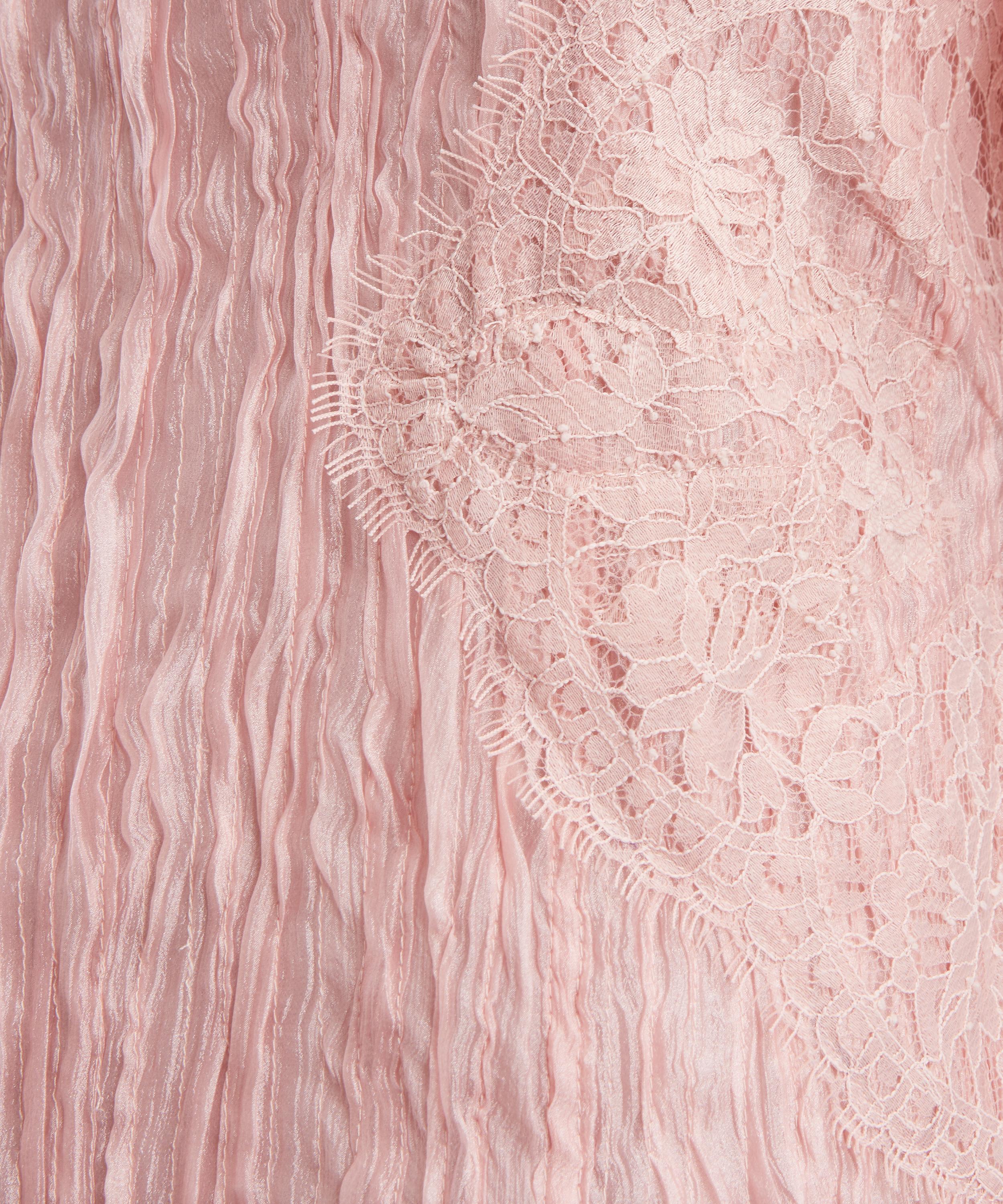 Aje - Ophelia Lace Fawn Pink Midi Dress image number 4