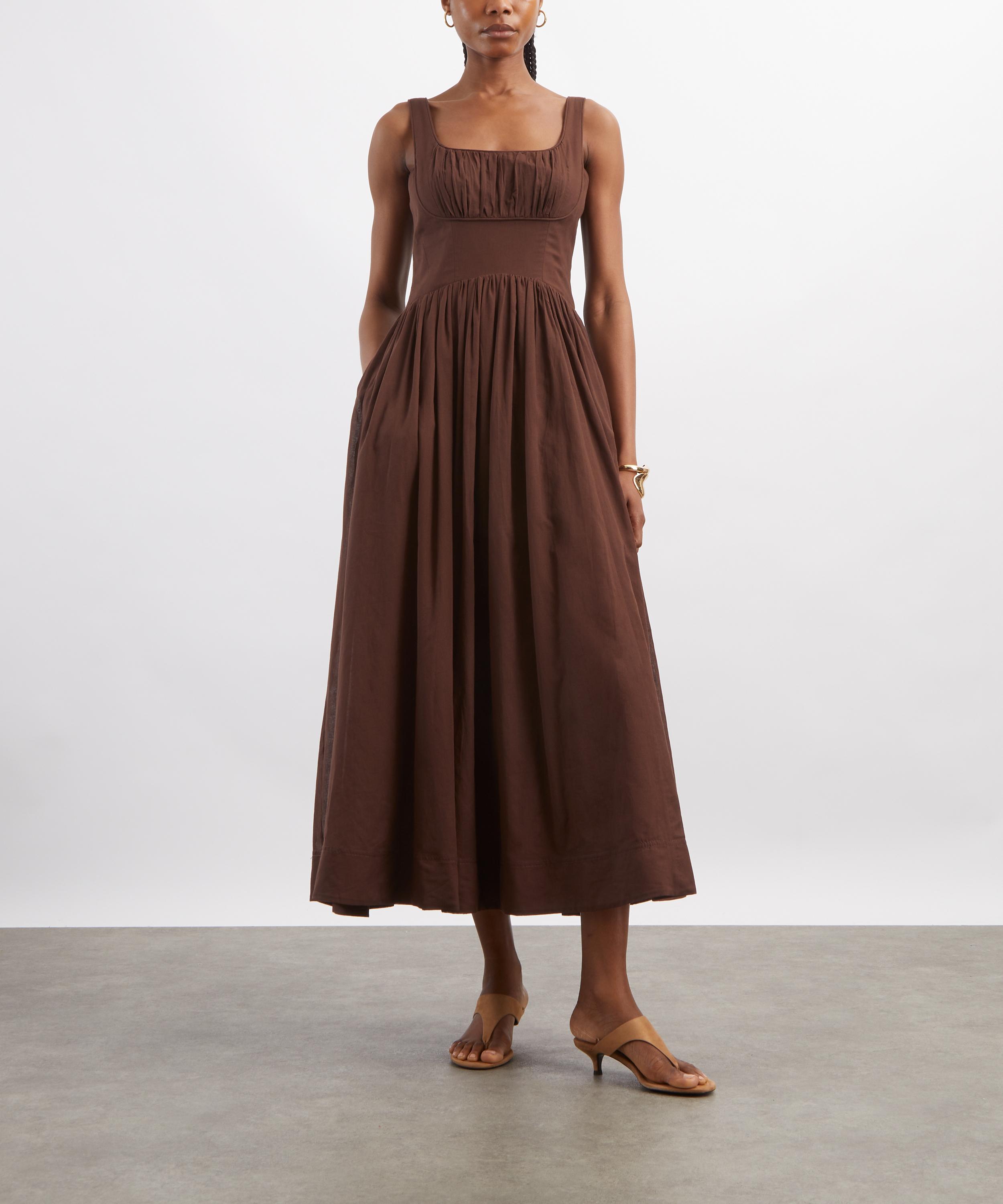 Aje - Sunny Chocolate Midi Dress image number 1