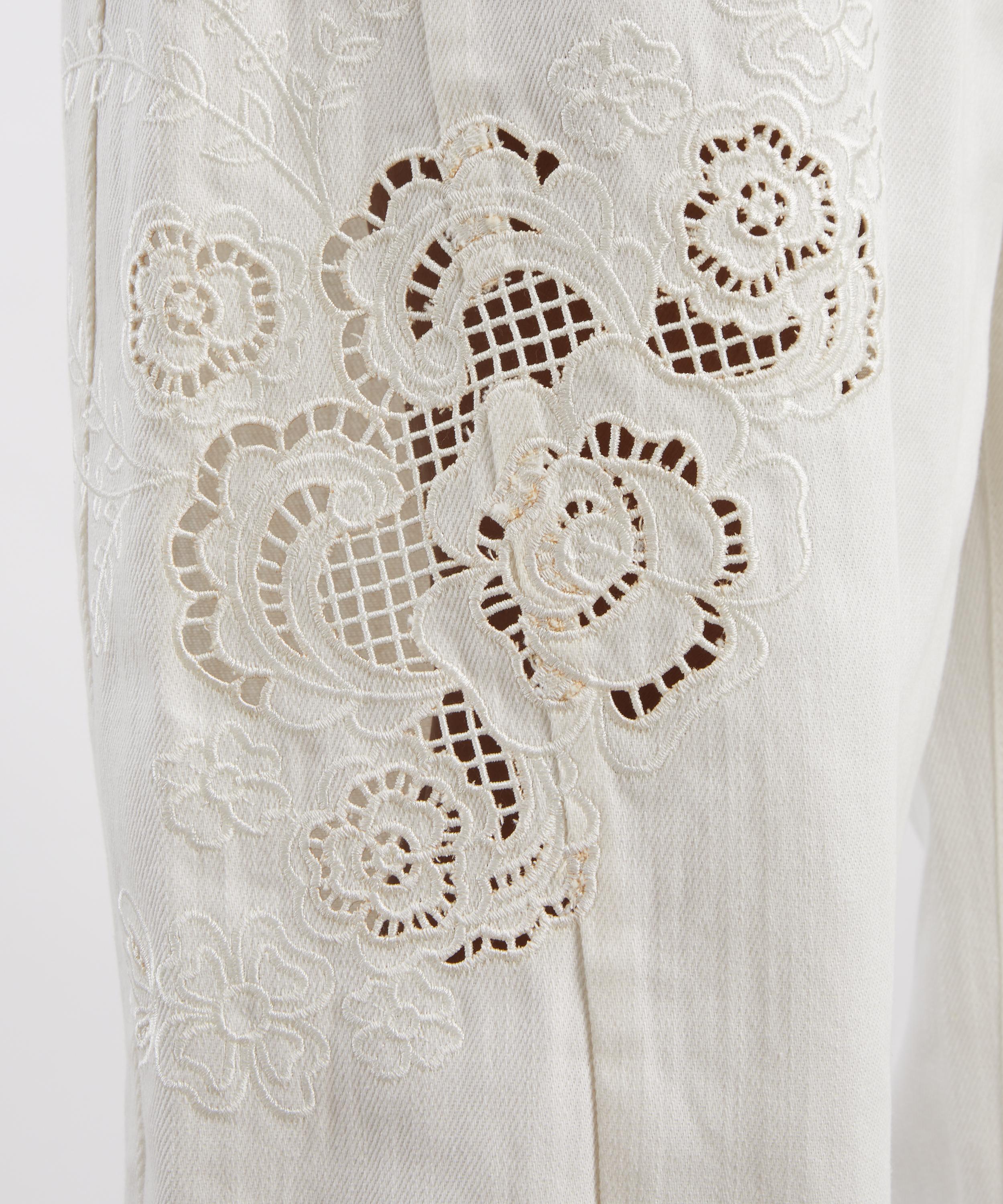 Aje - Halo Embroidered Barrel-Leg Denim Trousers image number 4