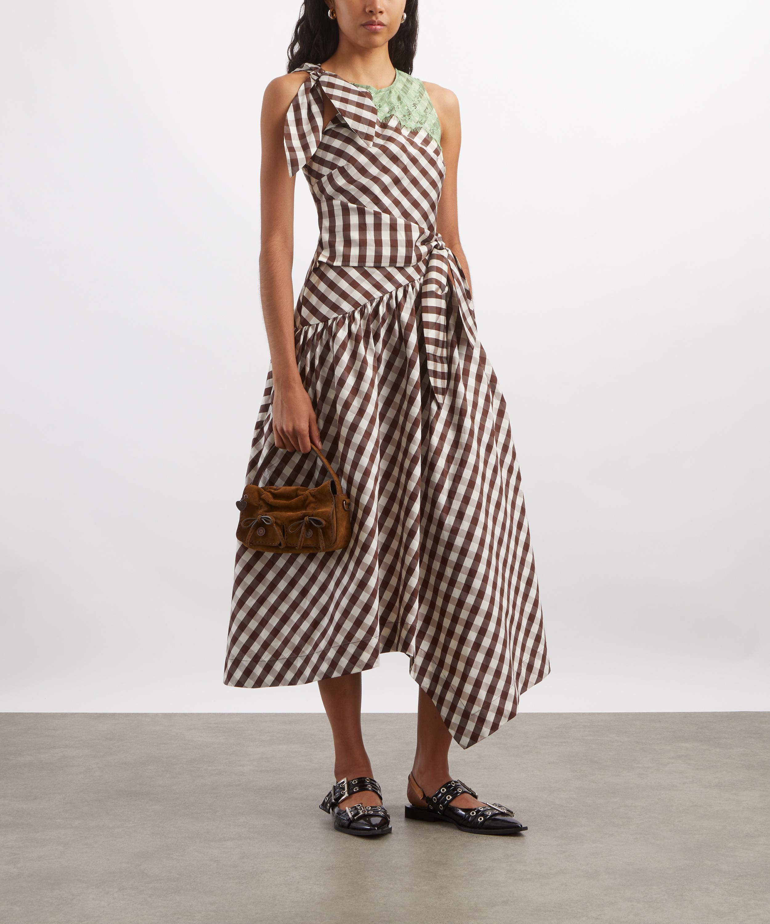 Damson Madder - Giselle Choc Check Midi Dress image number 1