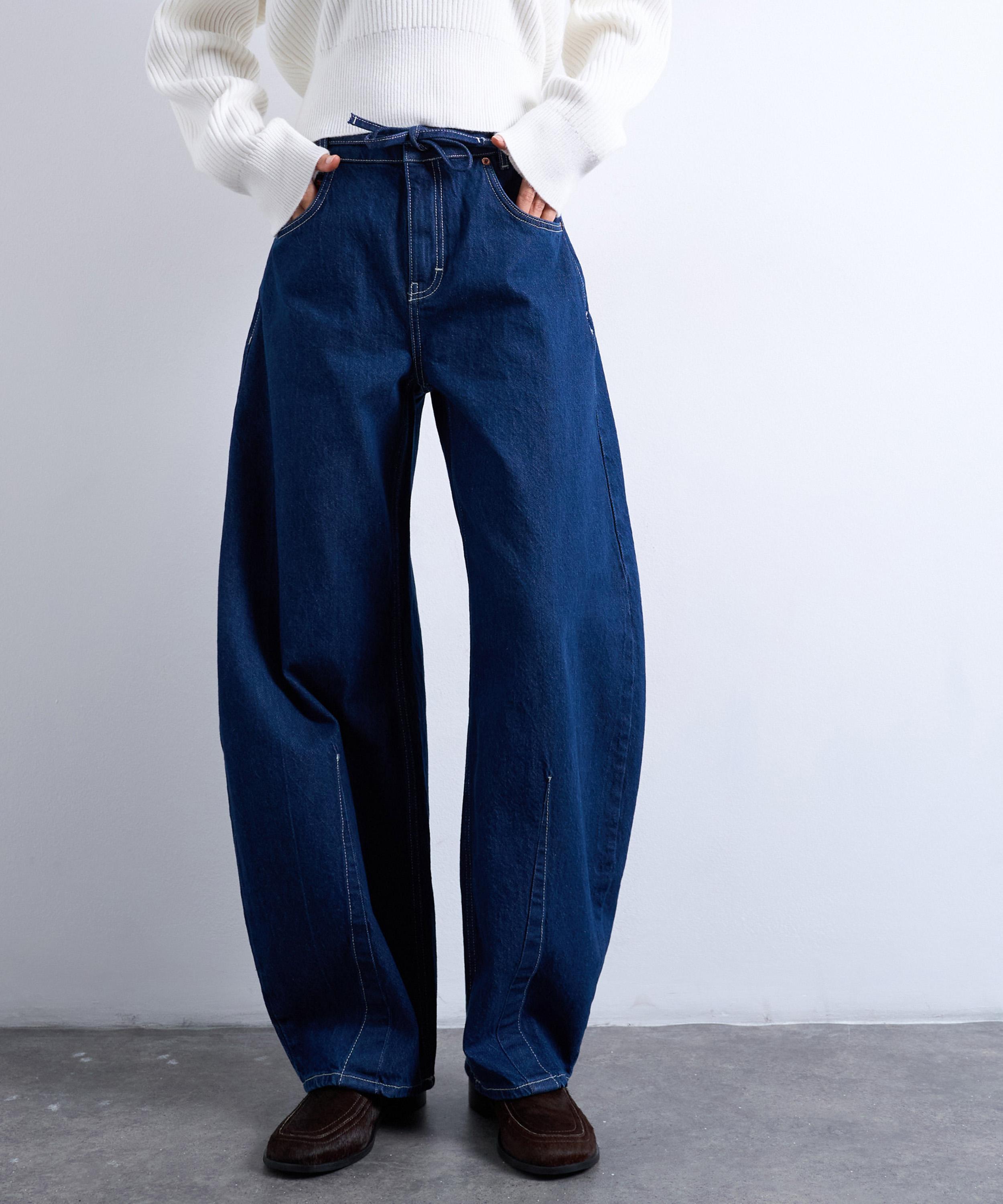 TOPSHOP - Indigo Rinse Extreme Barrel Jeans&nbsp;