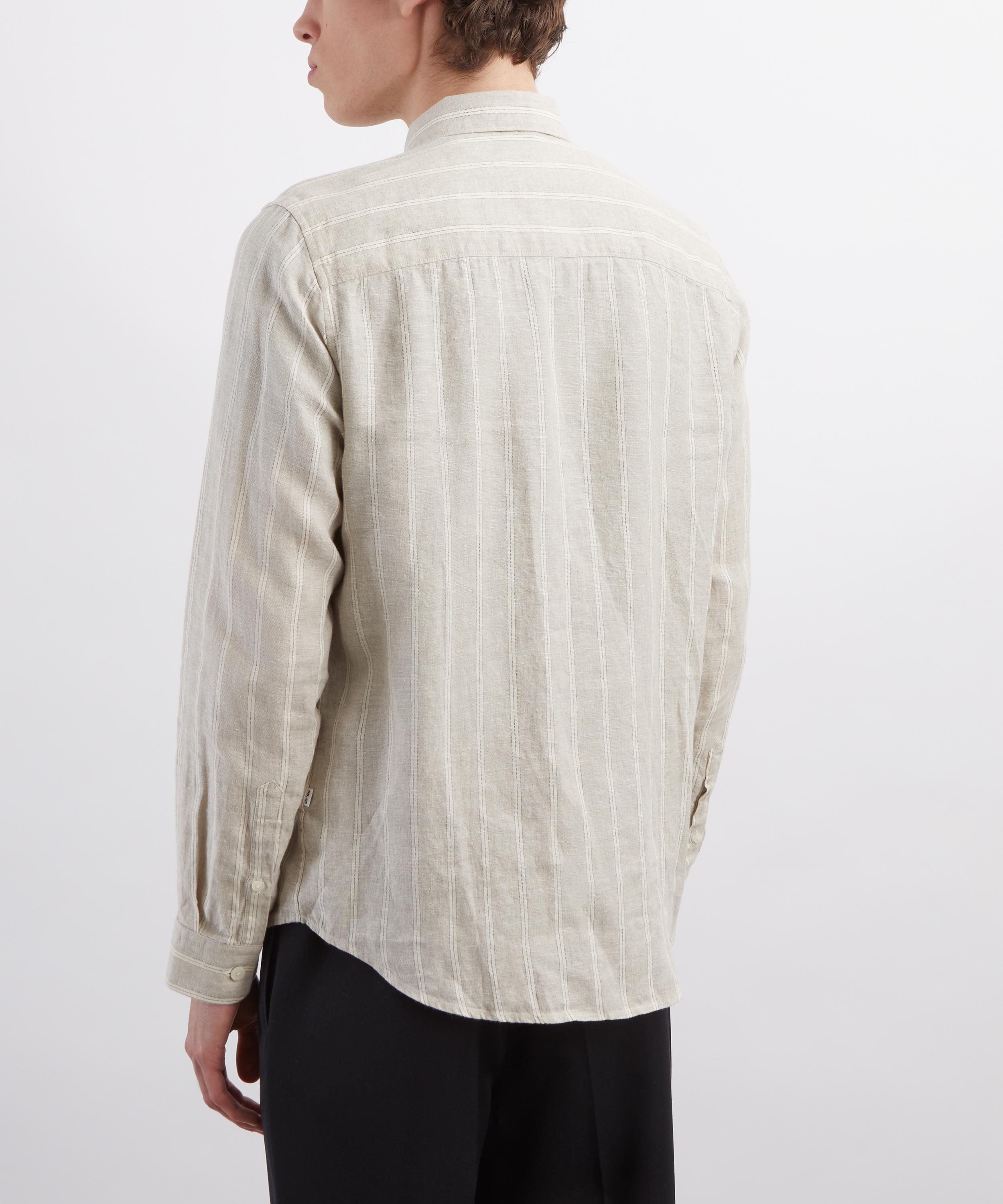 NN07 - Enzo Striped Linen Shirt image number 3