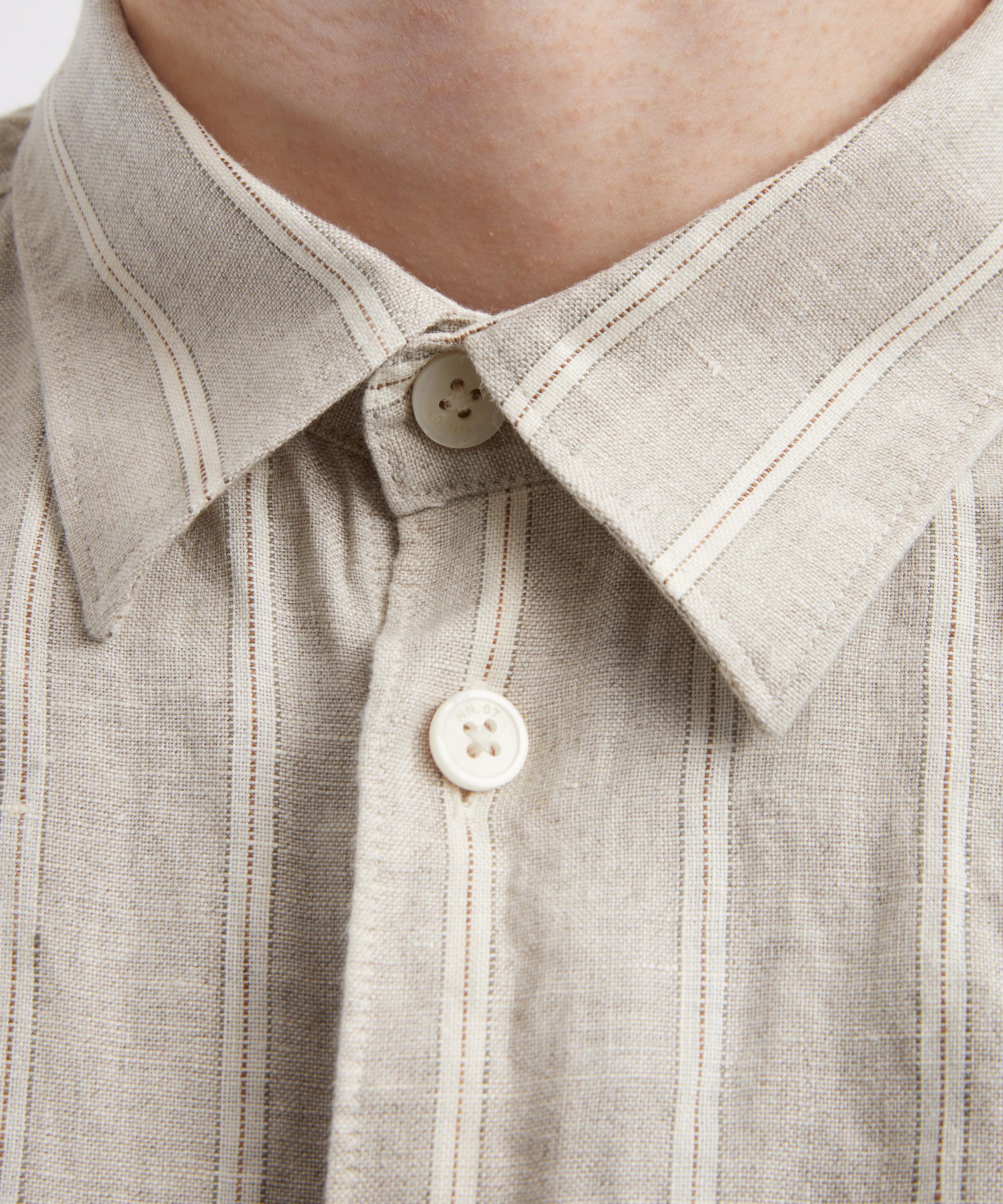 NN07 - Enzo Striped Linen Shirt image number 4