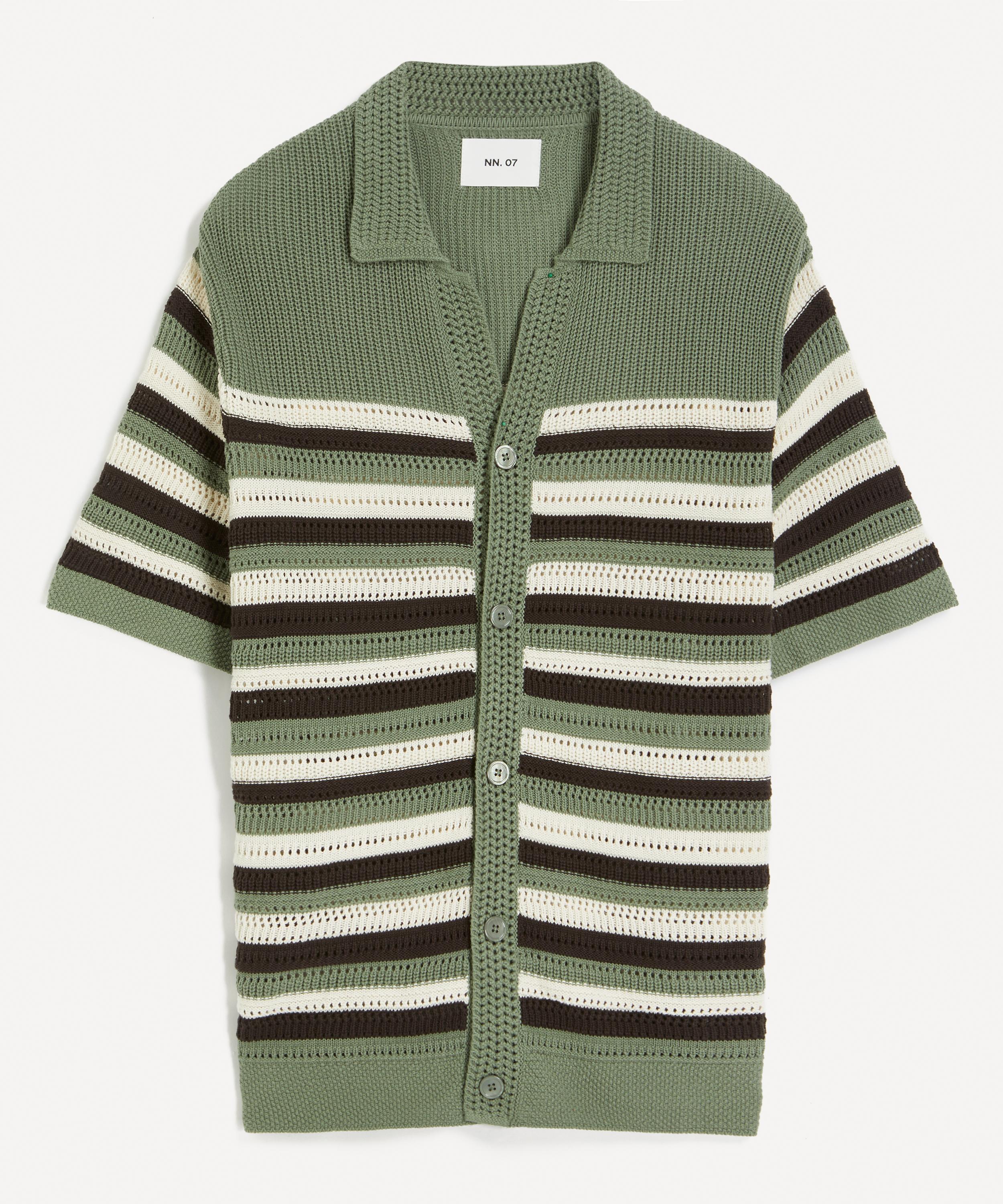 NN07 - Lars Striped Polo Cardigan