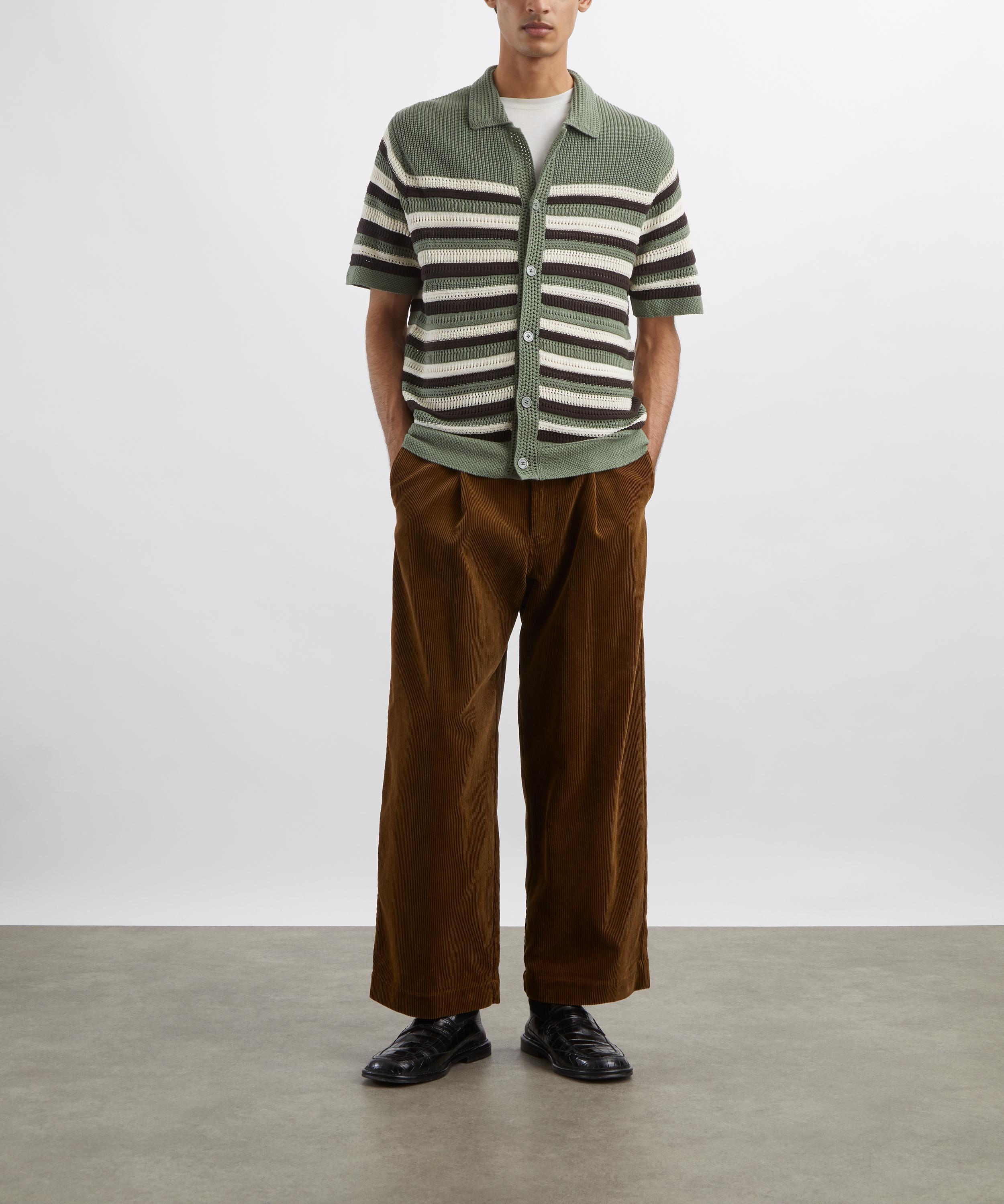 NN07 - Lars Striped Polo Cardigan image number 1