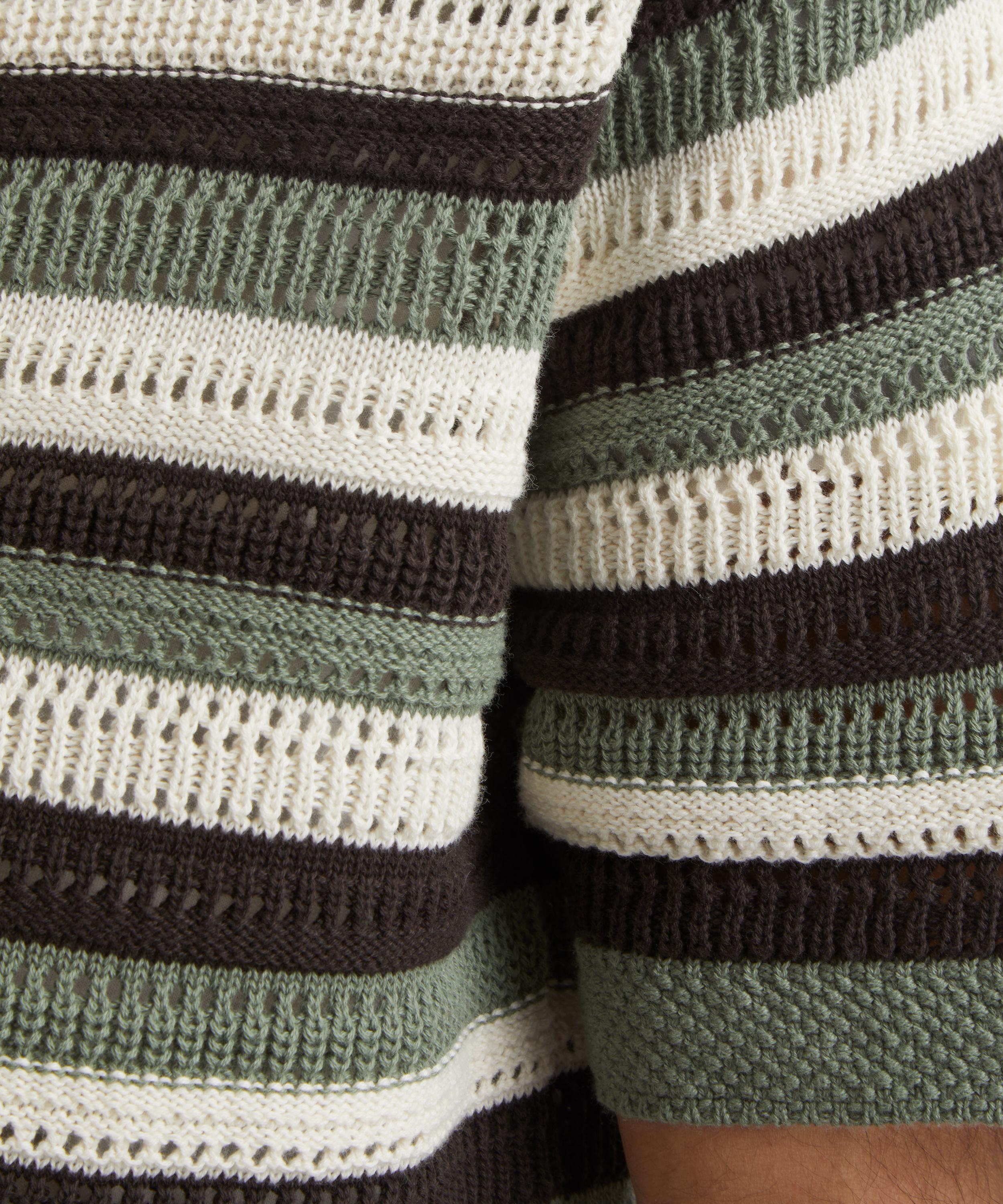 NN07 - Lars Striped Polo Cardigan image number 4