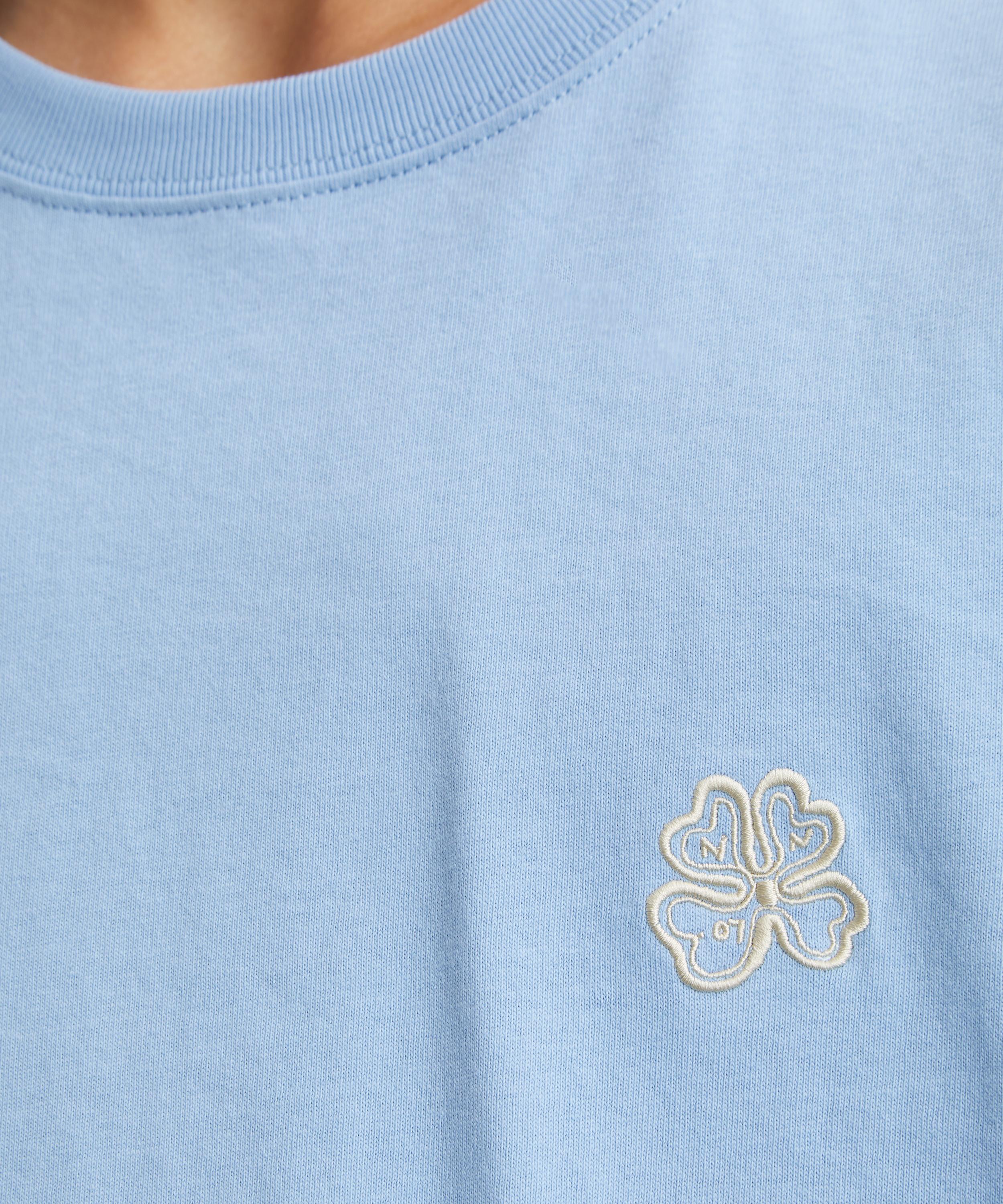 NN07 - Jett Cerulean Cotton T-Shirt image number 4