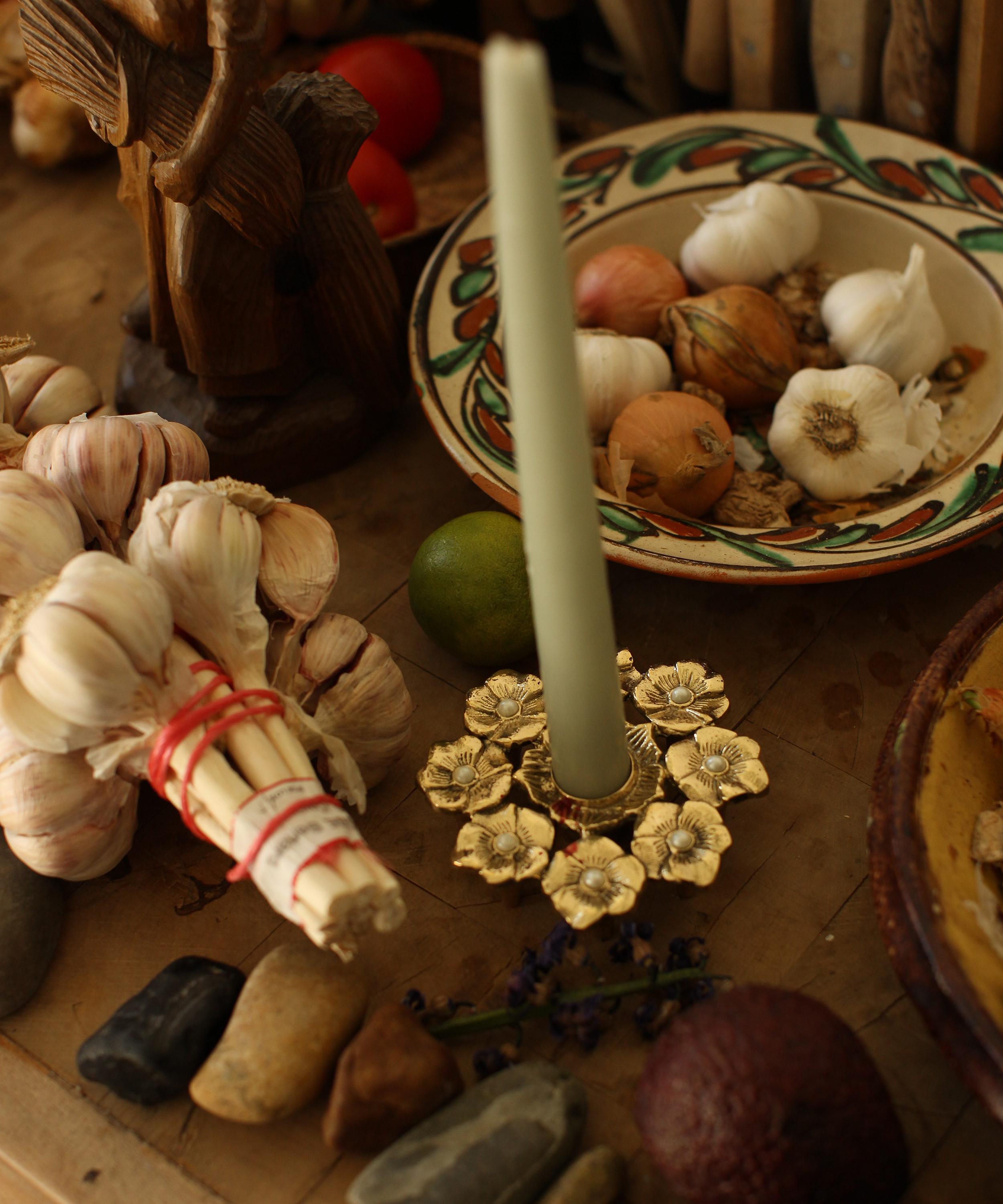 Doing Goods - Zoey Floral Candleholder image number 1