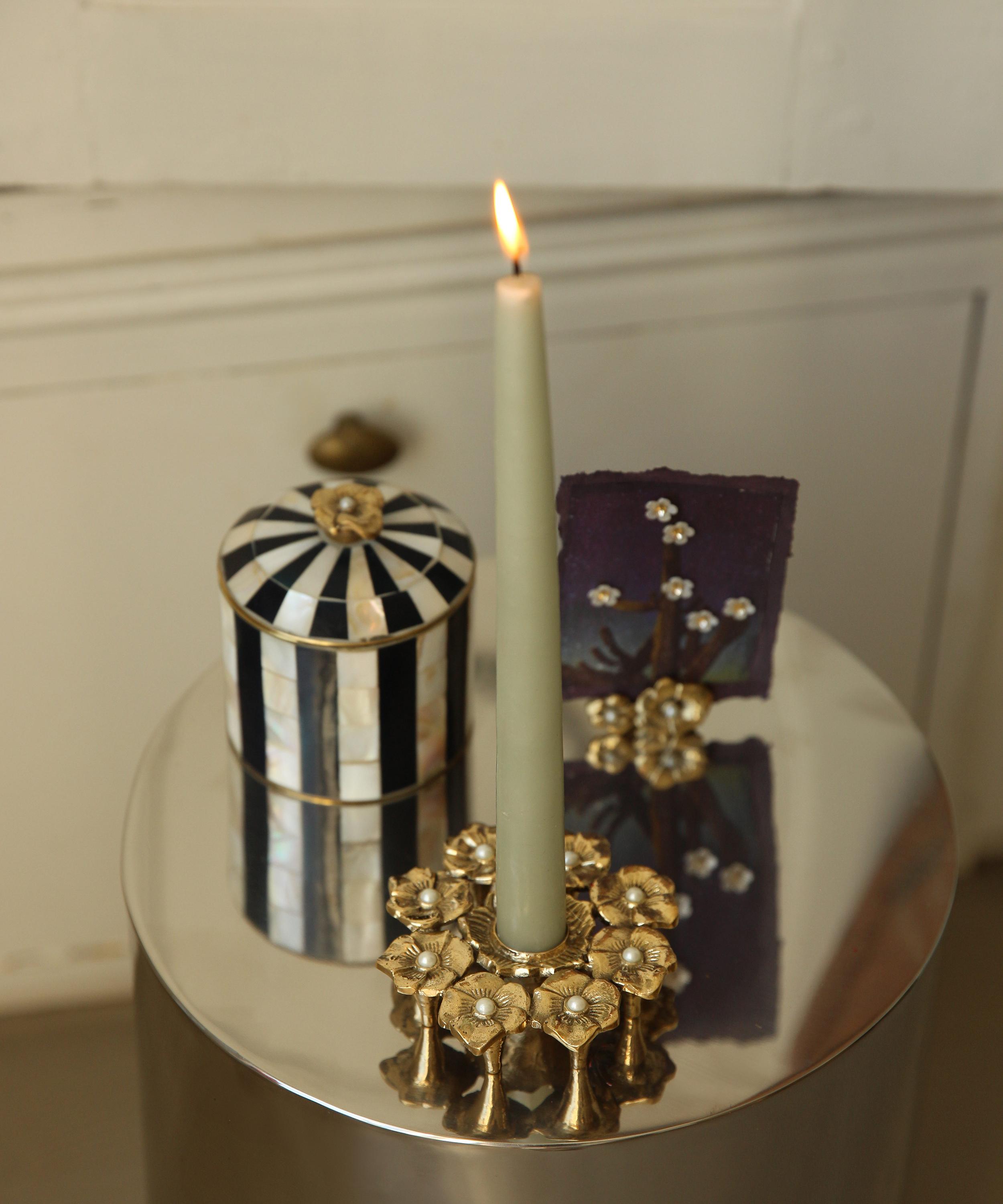 Doing Goods - Zoey Floral Candleholder image number 2