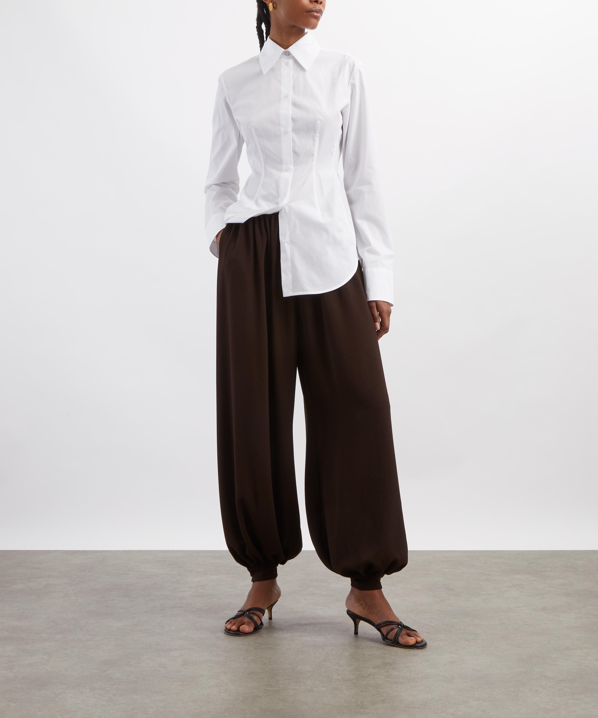 Sportmax - Optical White Slim-Fit Poplin Shirt image number 1