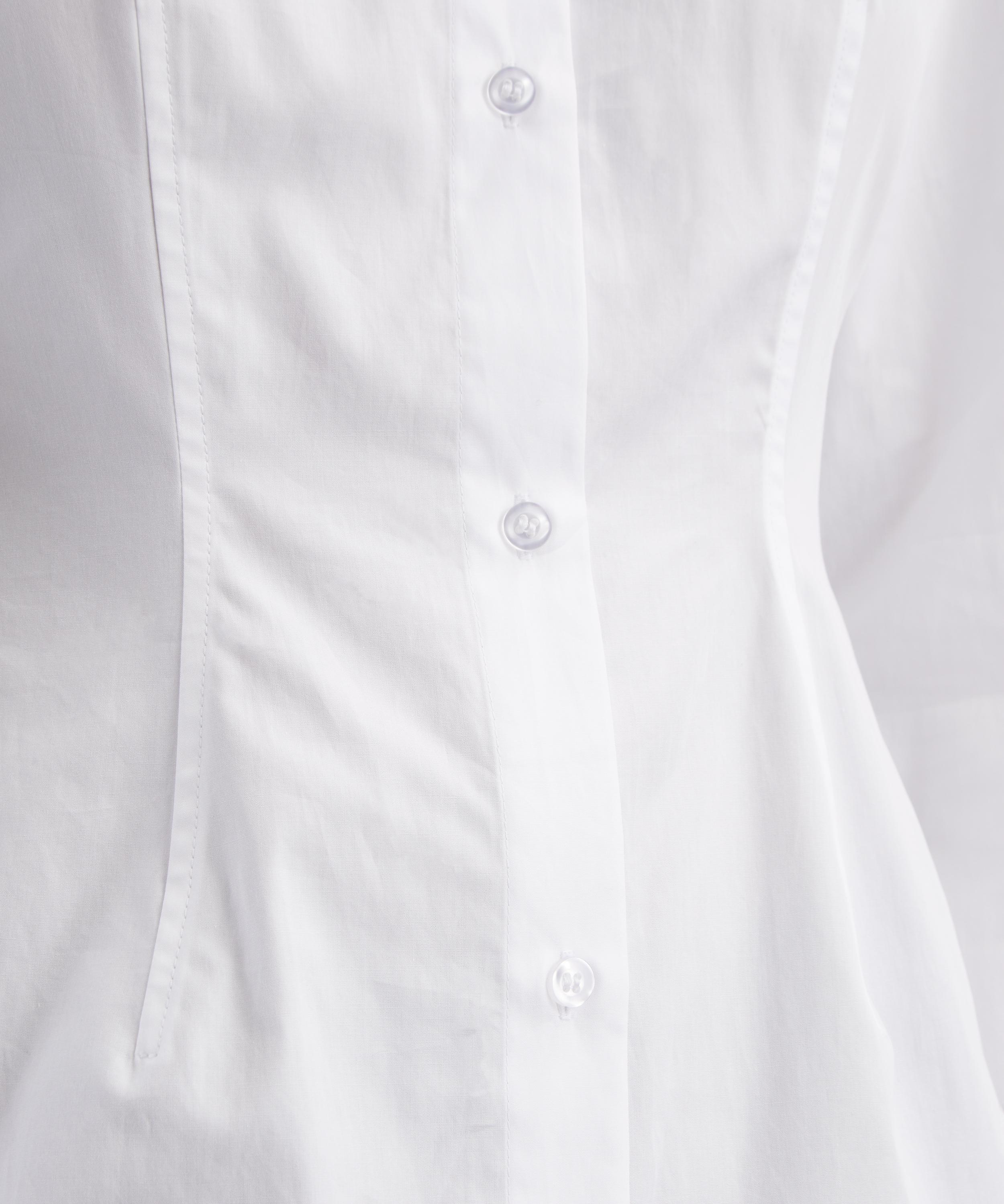 Sportmax - Optical White Slim-Fit Poplin Shirt image number 4