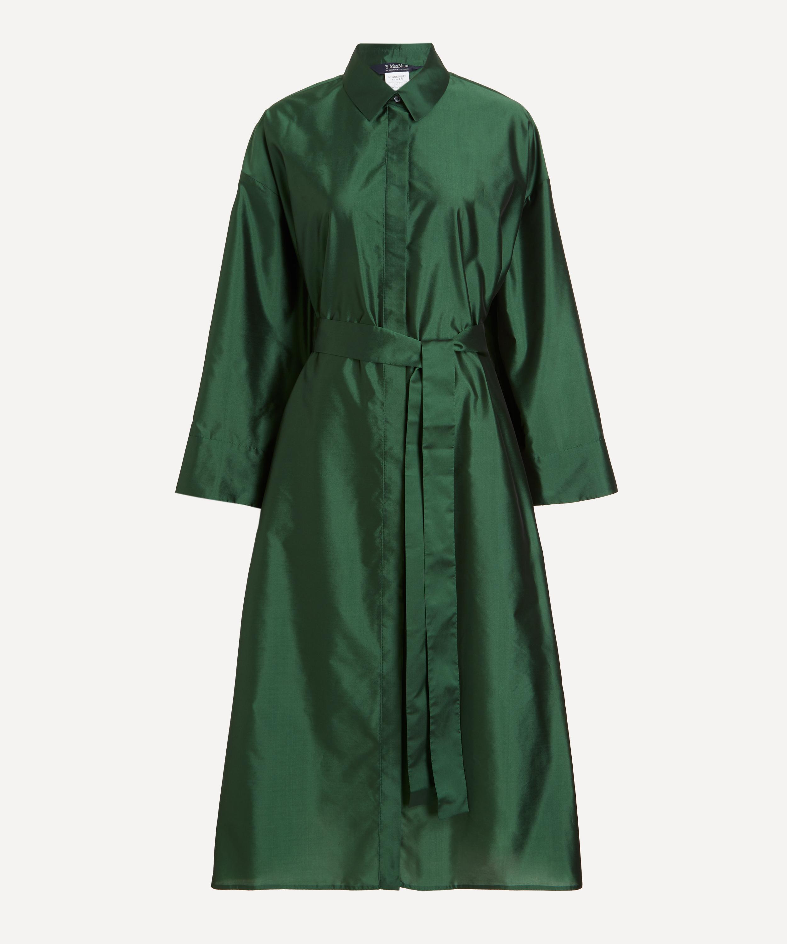 S Max Mara - Anna Green Organza Shirt Dress