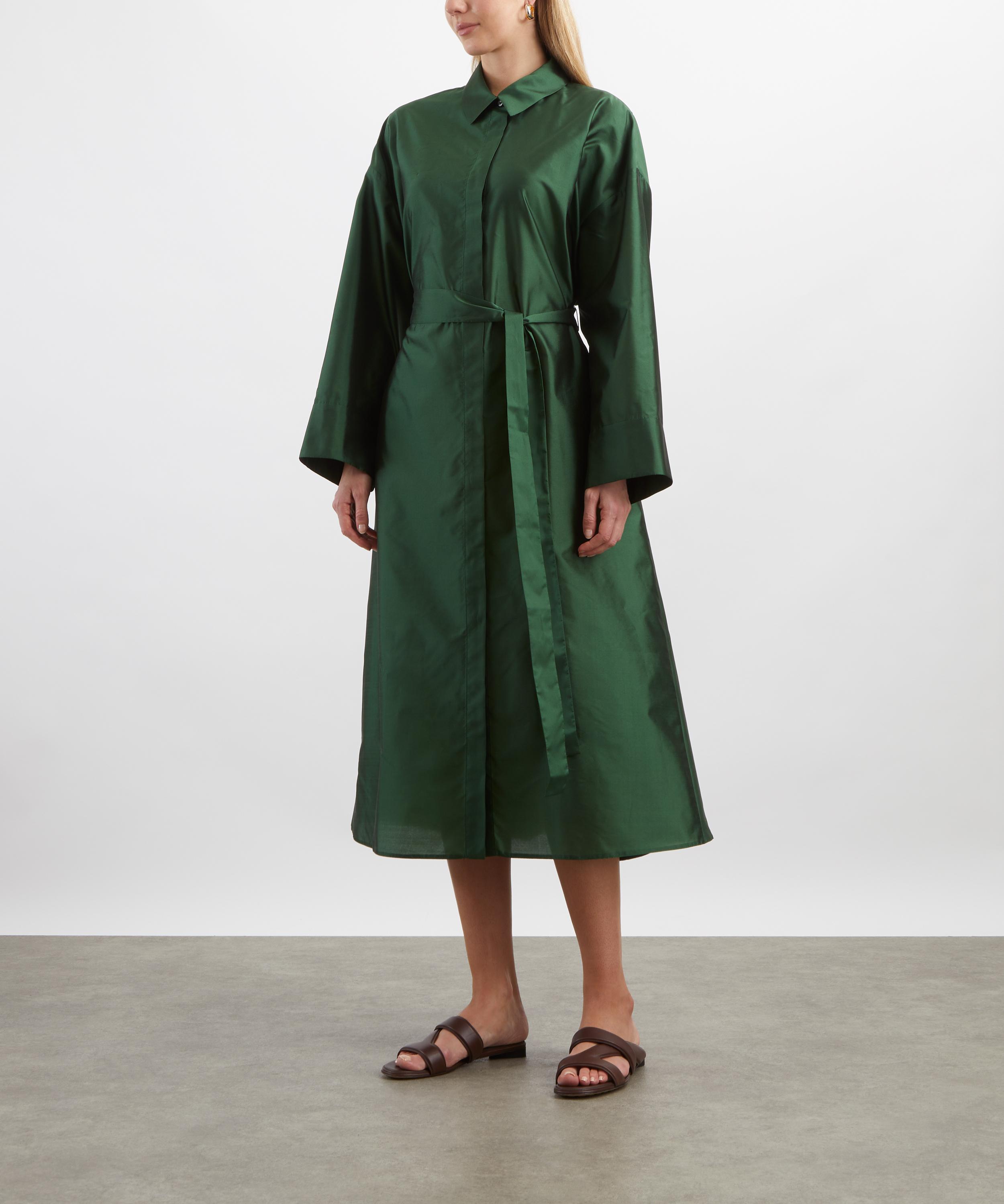 S Max Mara - Anna Green Organza Shirt Dress image number 2