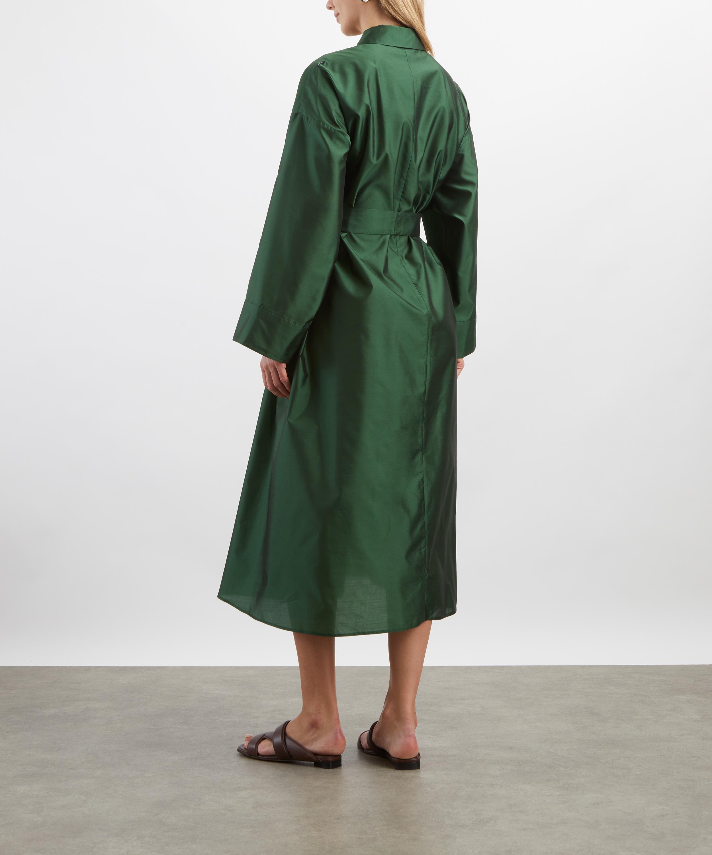 S Max Mara - Anna Green Organza Shirt Dress image number 3