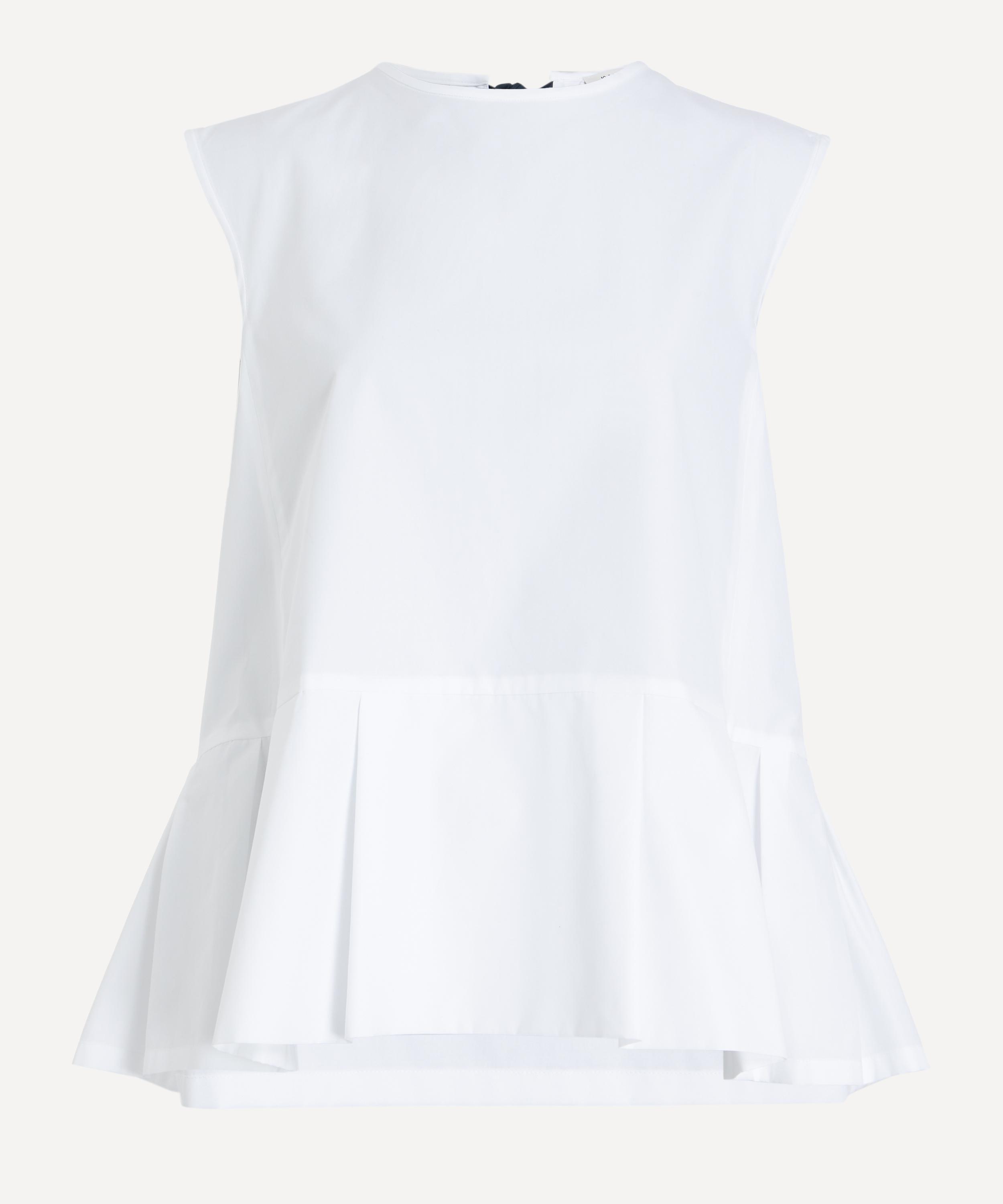 S Max Mara - Brava Sleeveless Cotton Poplin Top