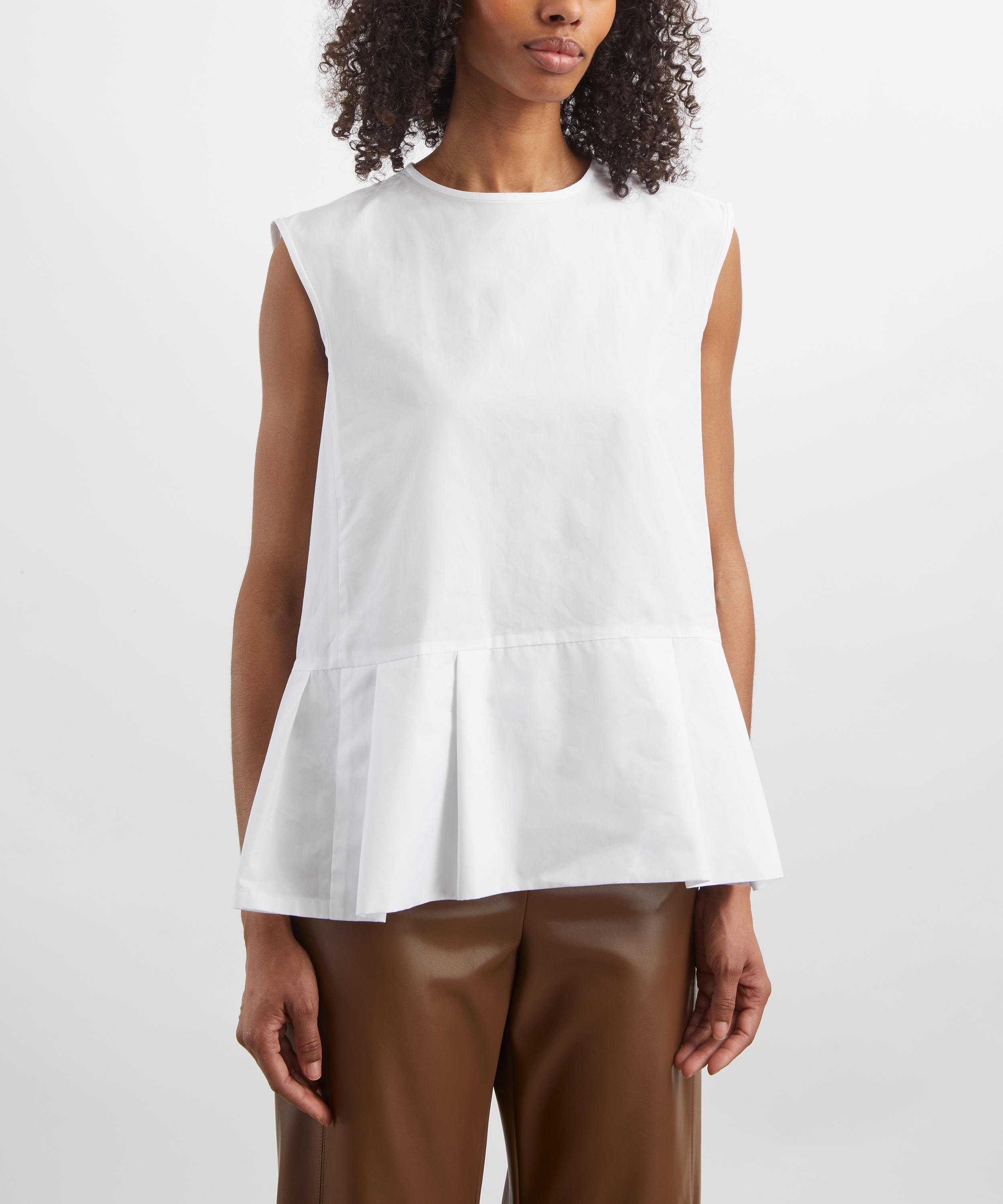 S Max Mara - Brava Sleeveless Cotton Poplin Top image number 2