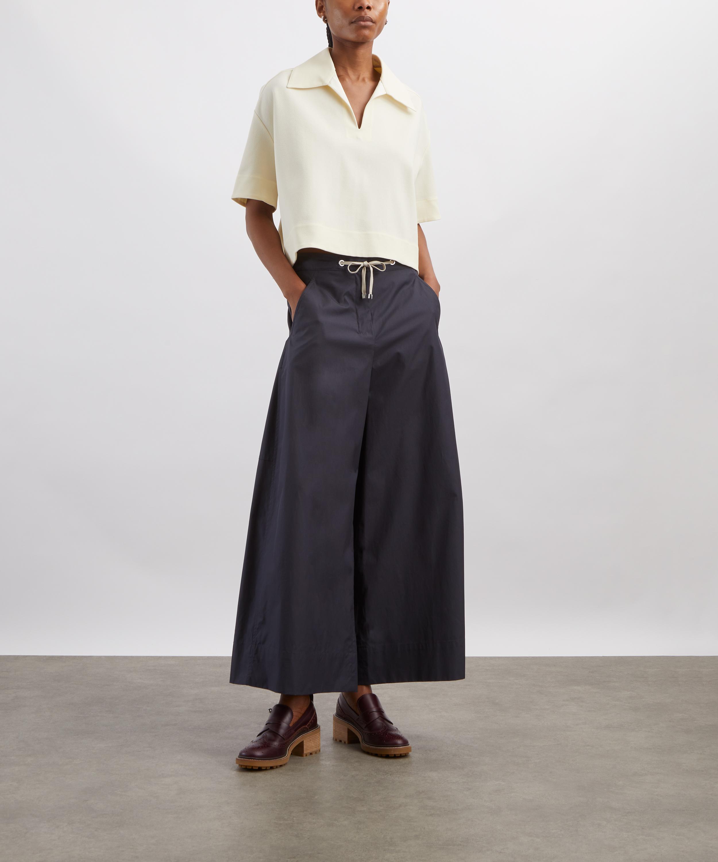 S Max Mara - Gufo Cotton Wide-Leg Trousers image number 1