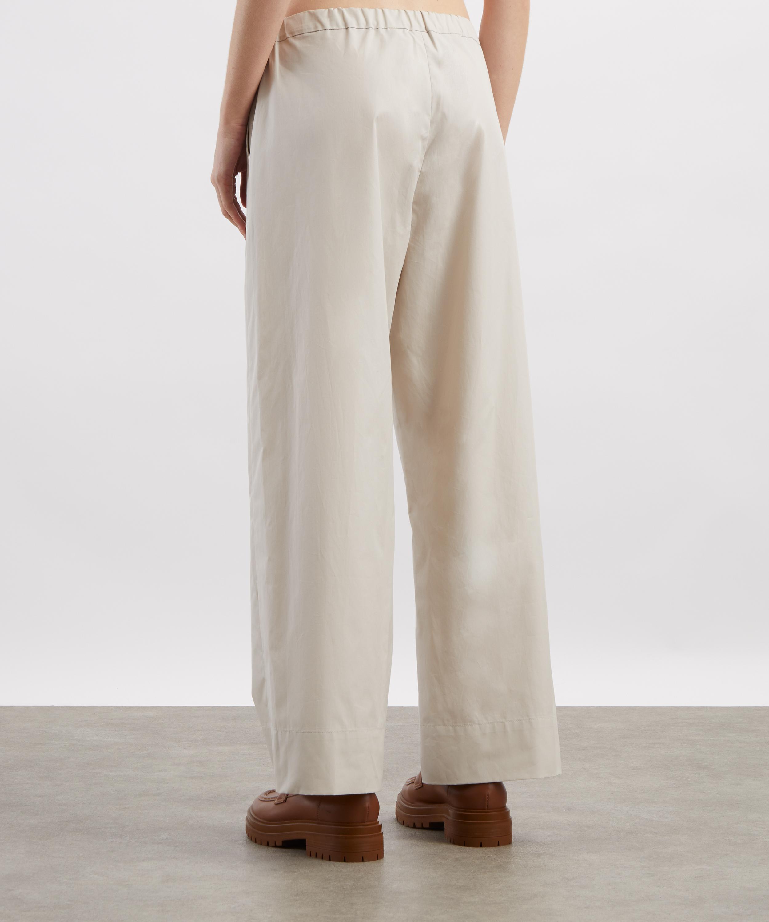 'S Max Mara - Argento Cotton Drawstring Trousers image number 3