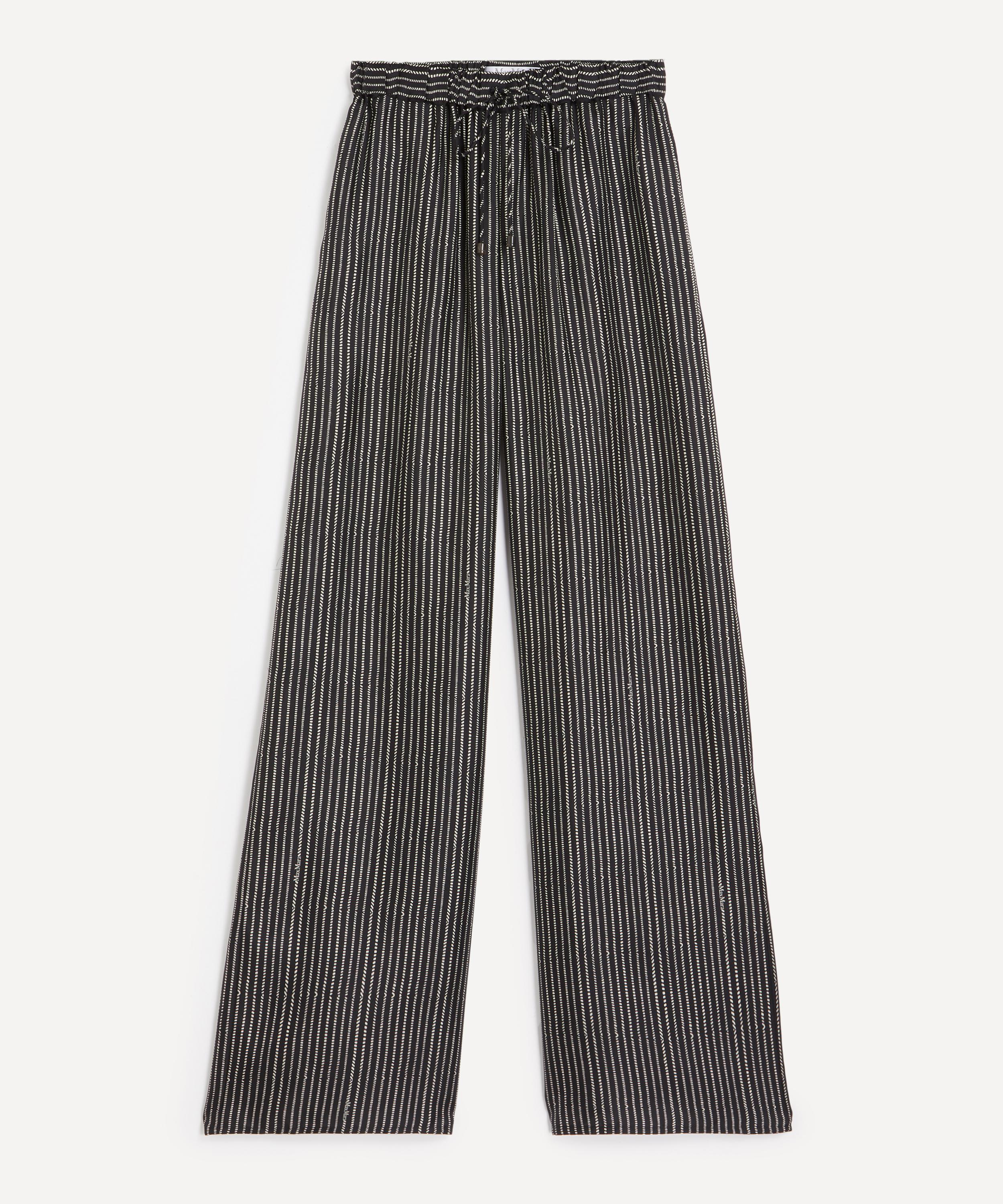 Max Mara - Clarino Wide-Fit Silk Printed Trousers