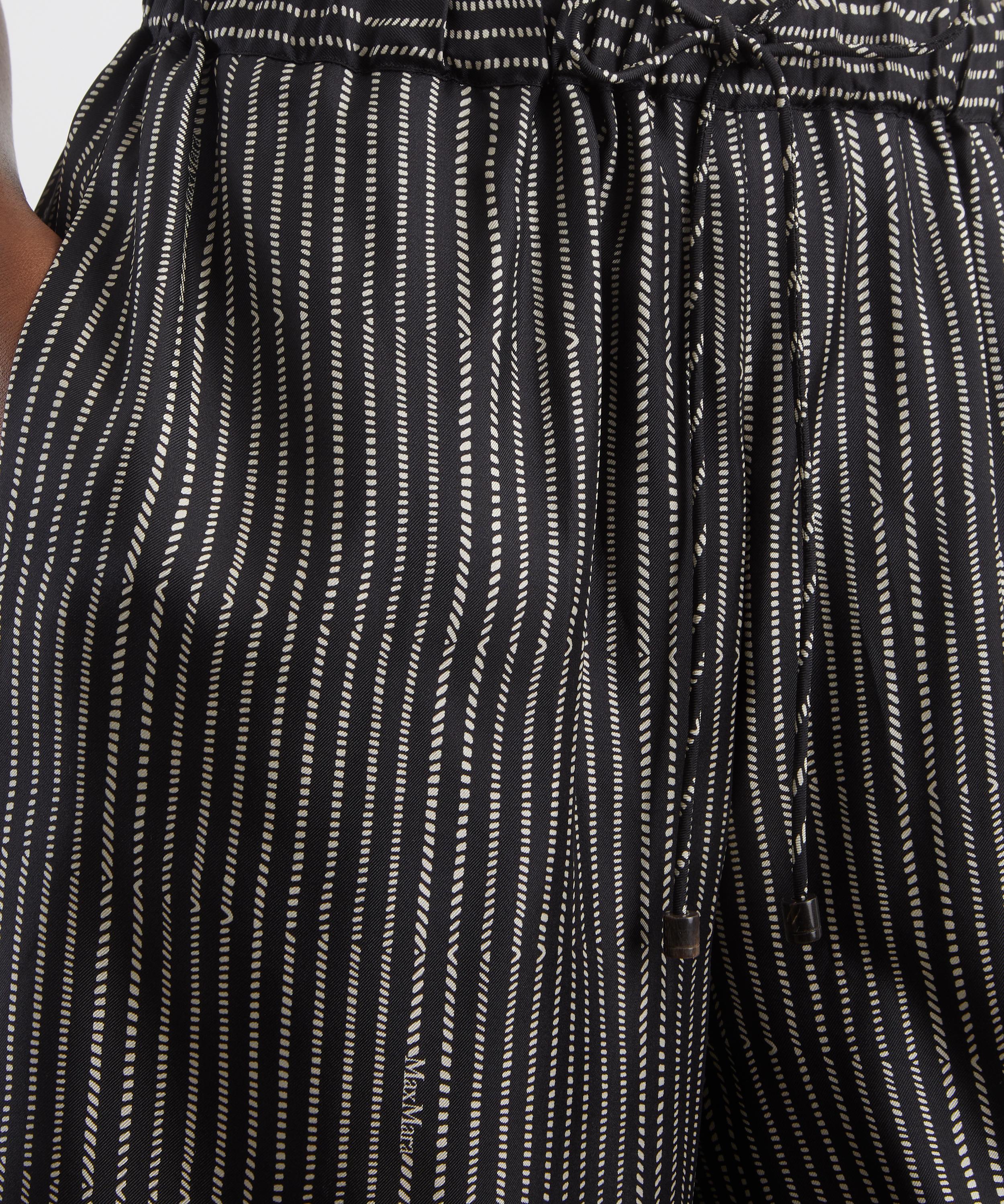 Max Mara - Clarino Wide-Fit Silk Printed Trousers image number 4