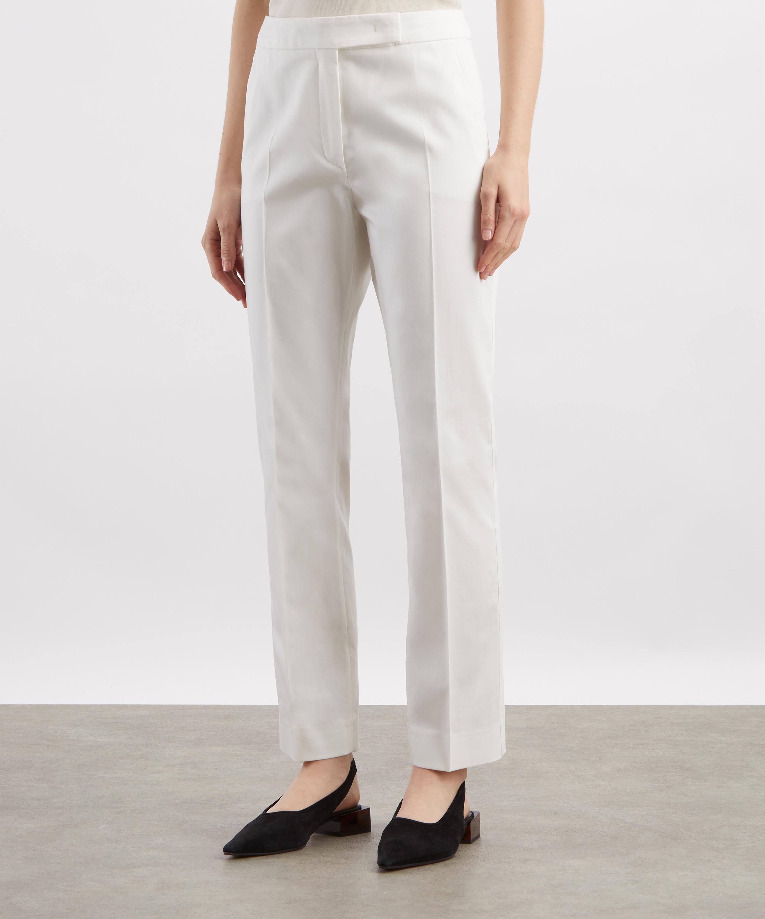 Max Mara - Okra Satin Slim-Fit Trousers image number 2